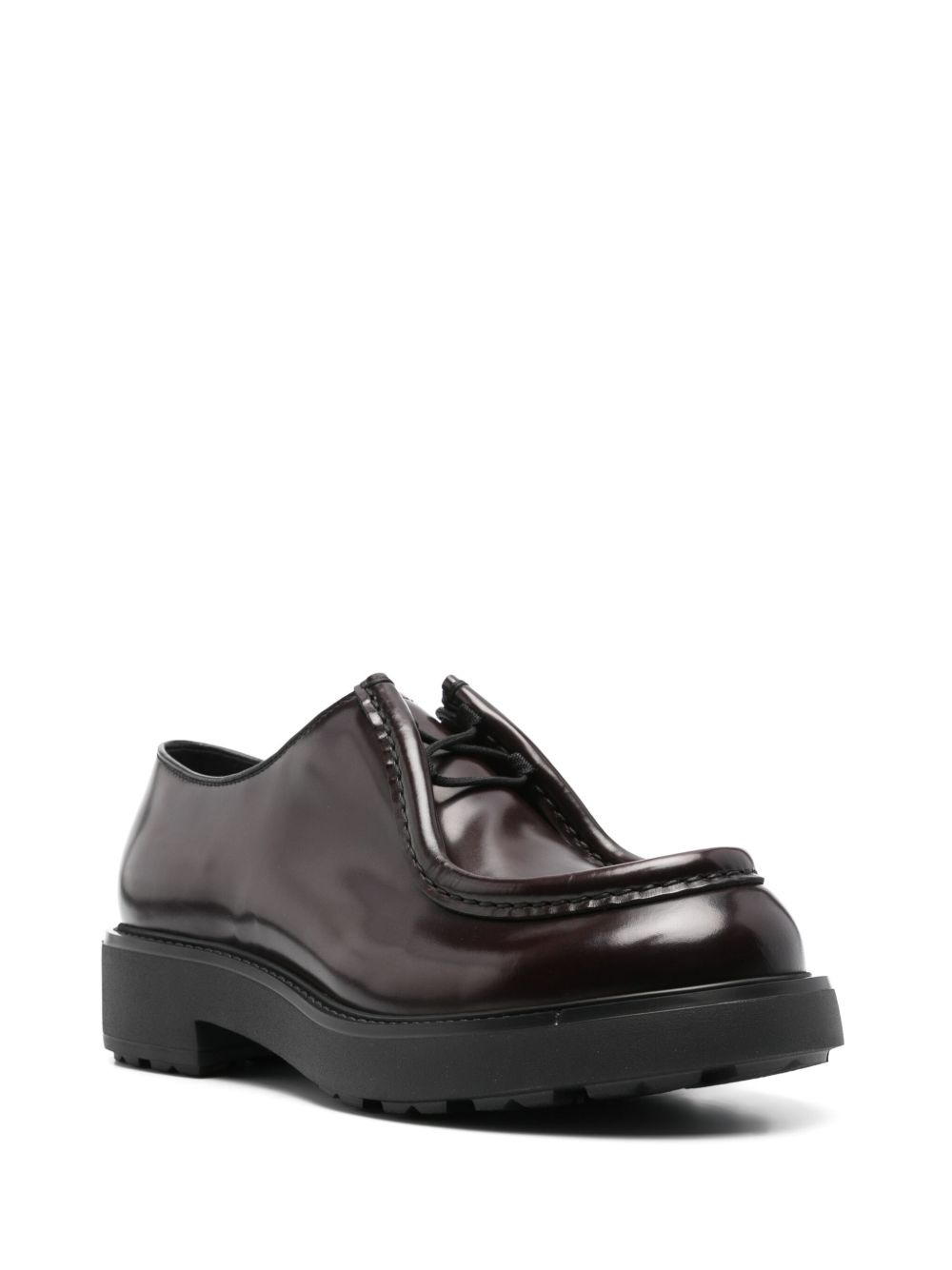 brushed-leather Derby shoes - 2