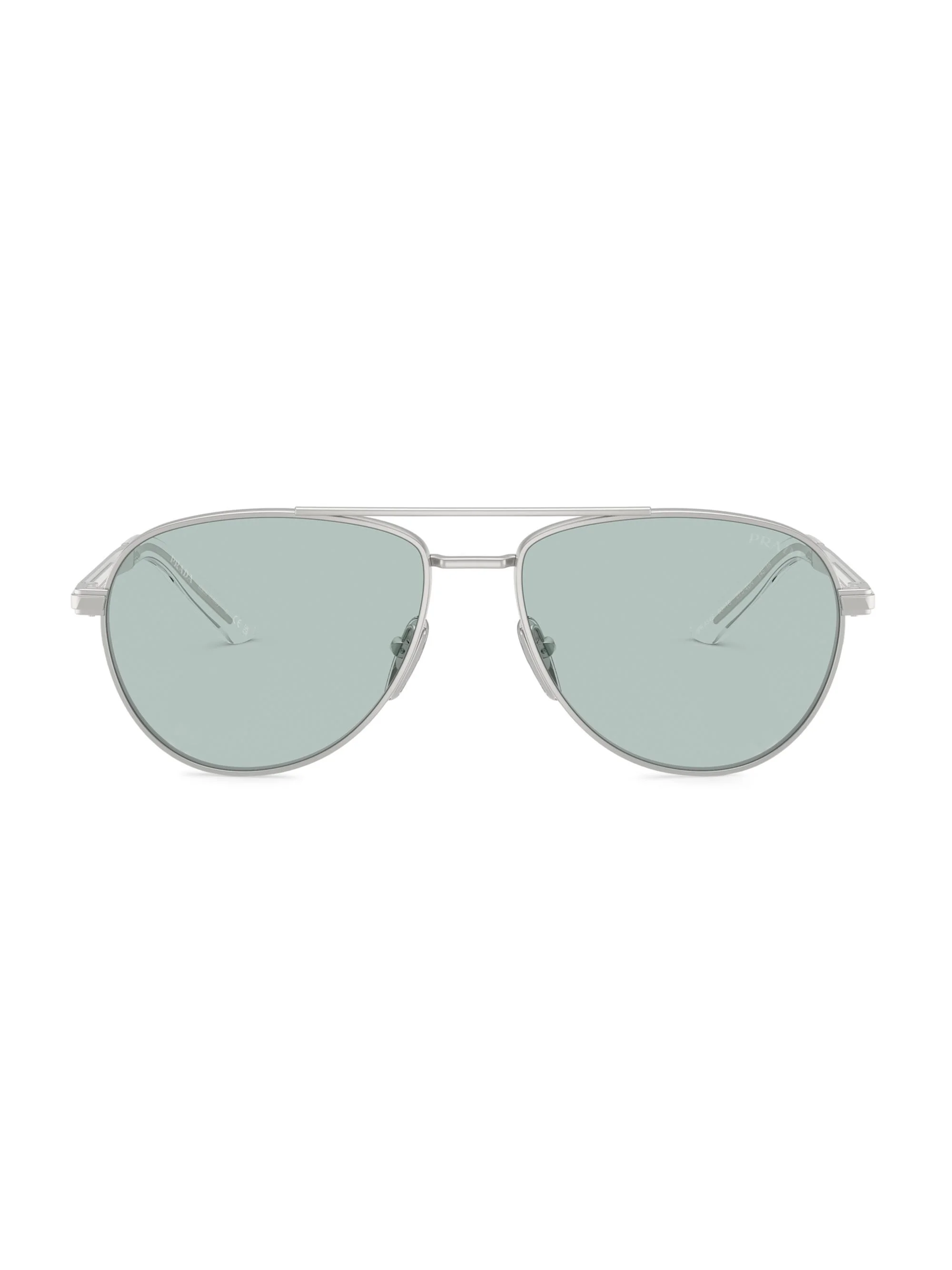 Men's 60MM Aviator Sunglasses - Silver Grey - 1