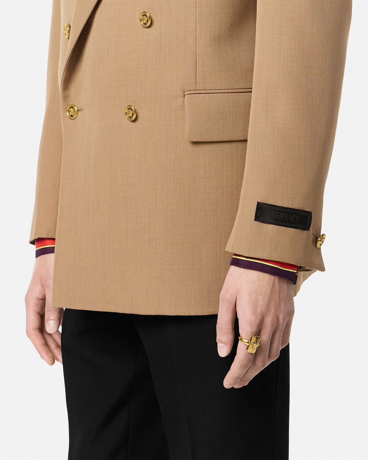 Mélange Wool Double-Breasted Blazer - 3