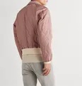 Leather-Trimmed Quilted Shell Bomber Jacket - 9