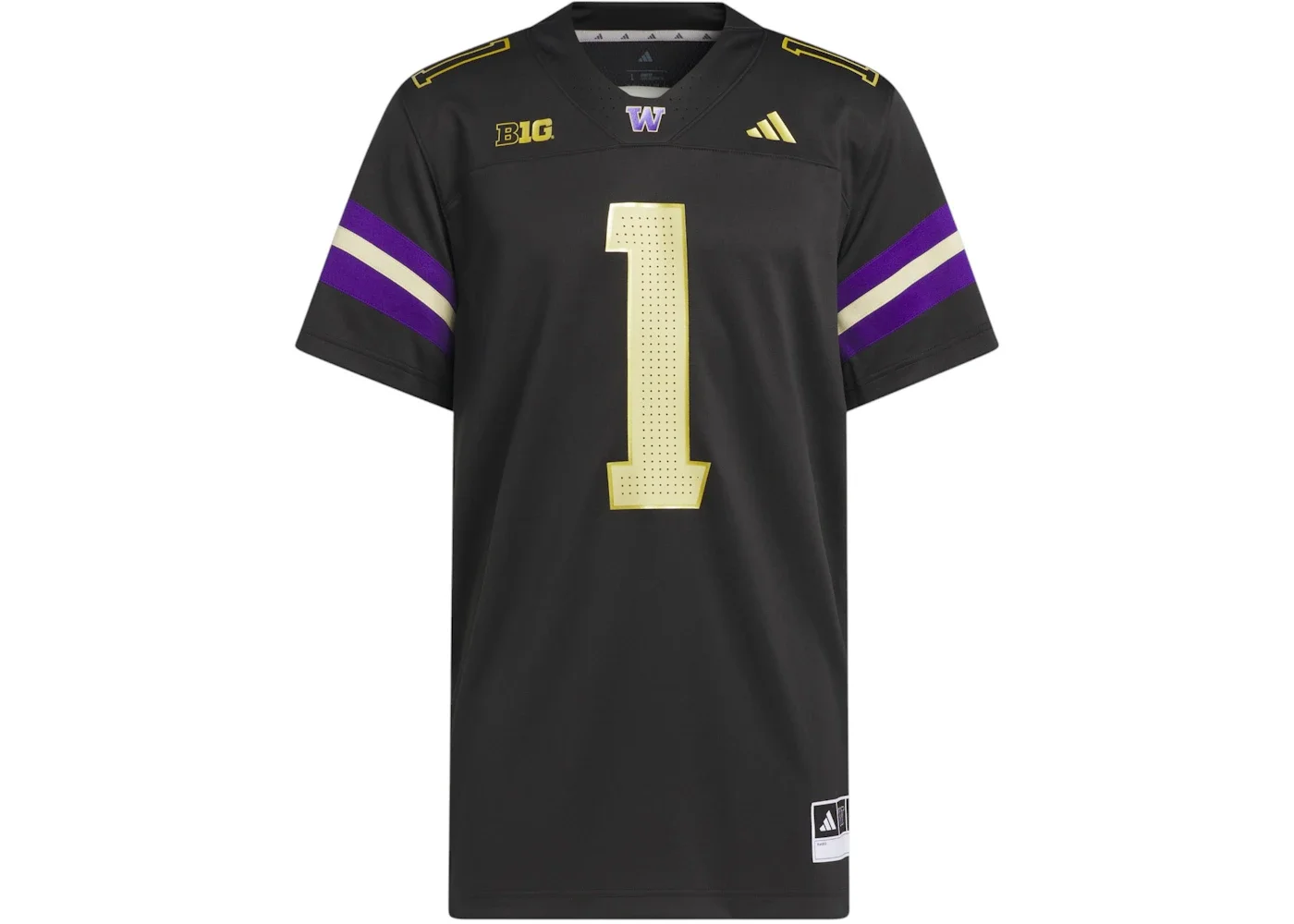 adidas Huskies Premier Alternate Jersey Washington Black - 1