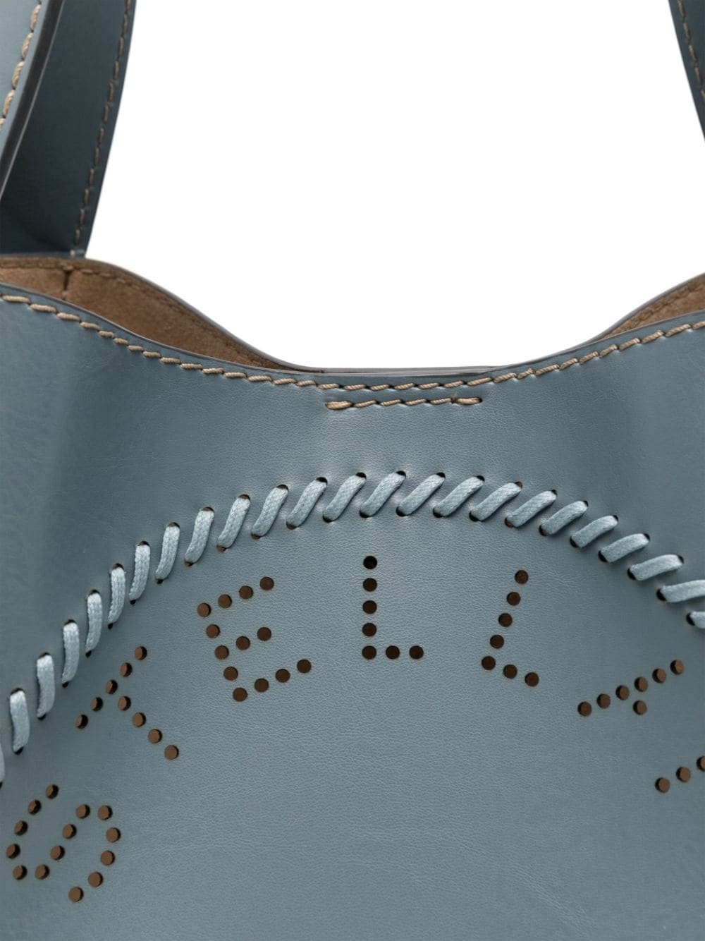 logo-perforated shoulder bag - 4