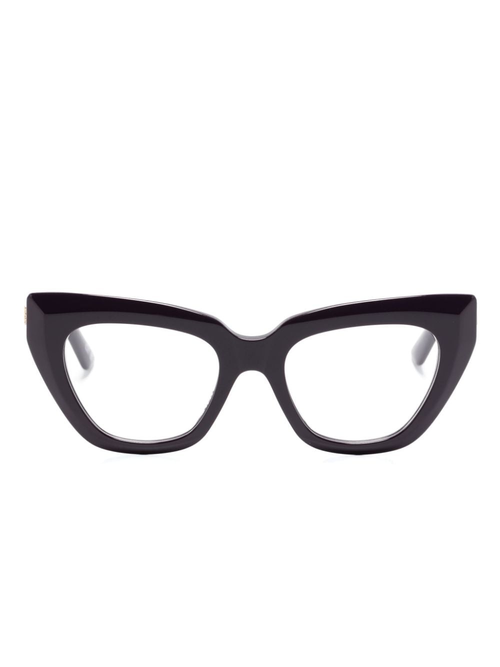 logo-plaque cat-eye glasses - 1