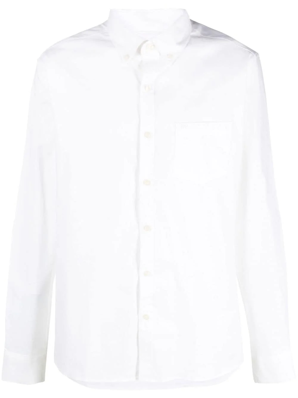 button-down collar cotton shirt - 1