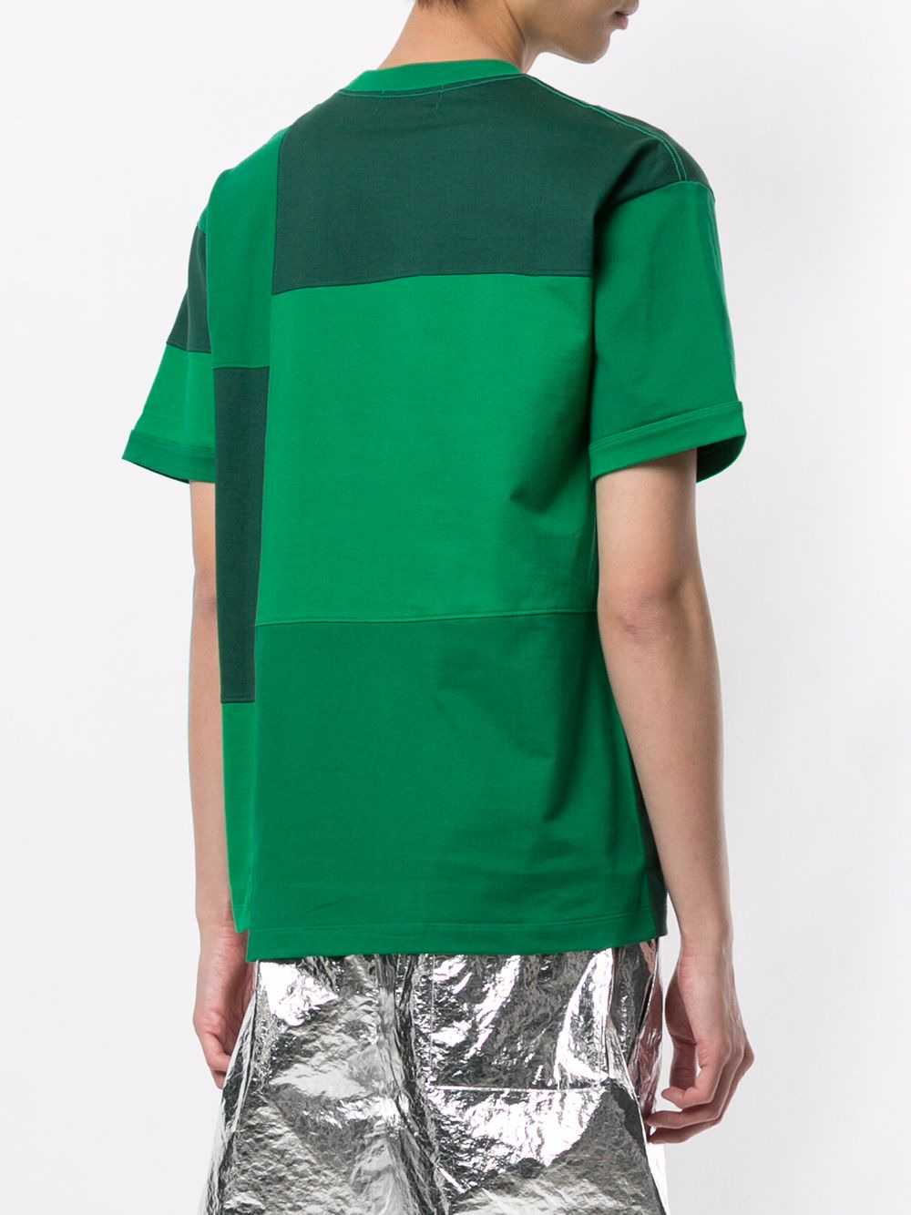 patchwork short-sleeve T-shirt - 4