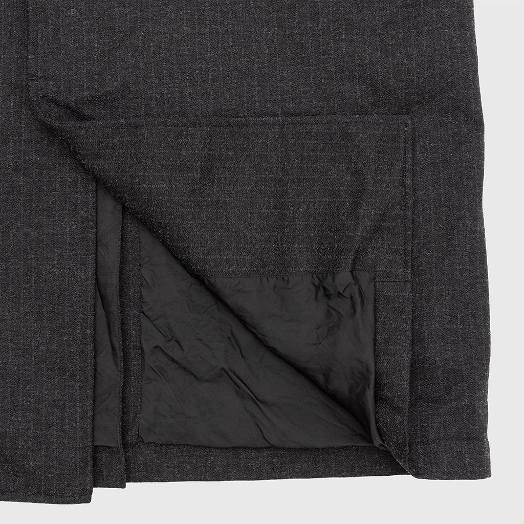 POLYESTER WOOL HERRINGBONE MAC COAT - 7