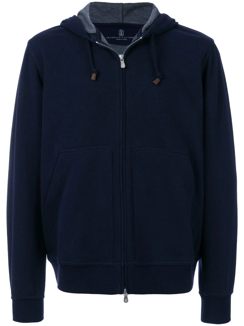 zipped front hoodie - 1