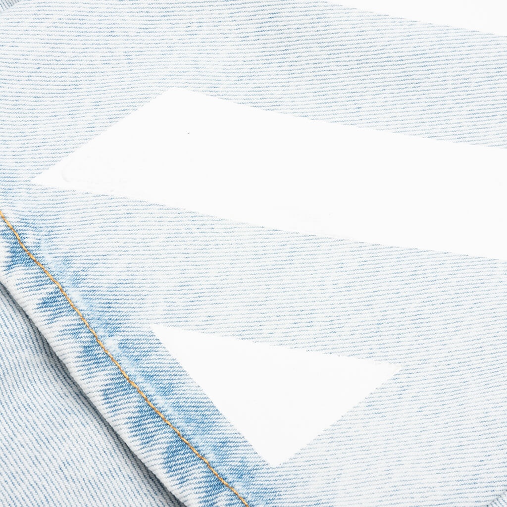 OFF-WHITE C/O VIRGIL ABLOH DIAG TAB N ARROW SLIM JEANS - BLEACH BLUE - 5