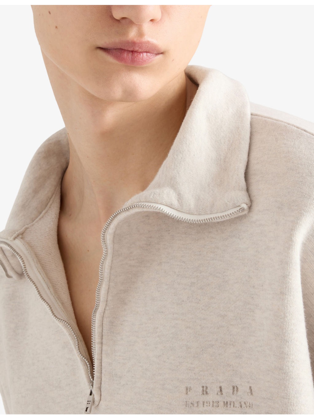 Logo-Print Long-Sleeve Cotton Polo Sweatshirt - 4