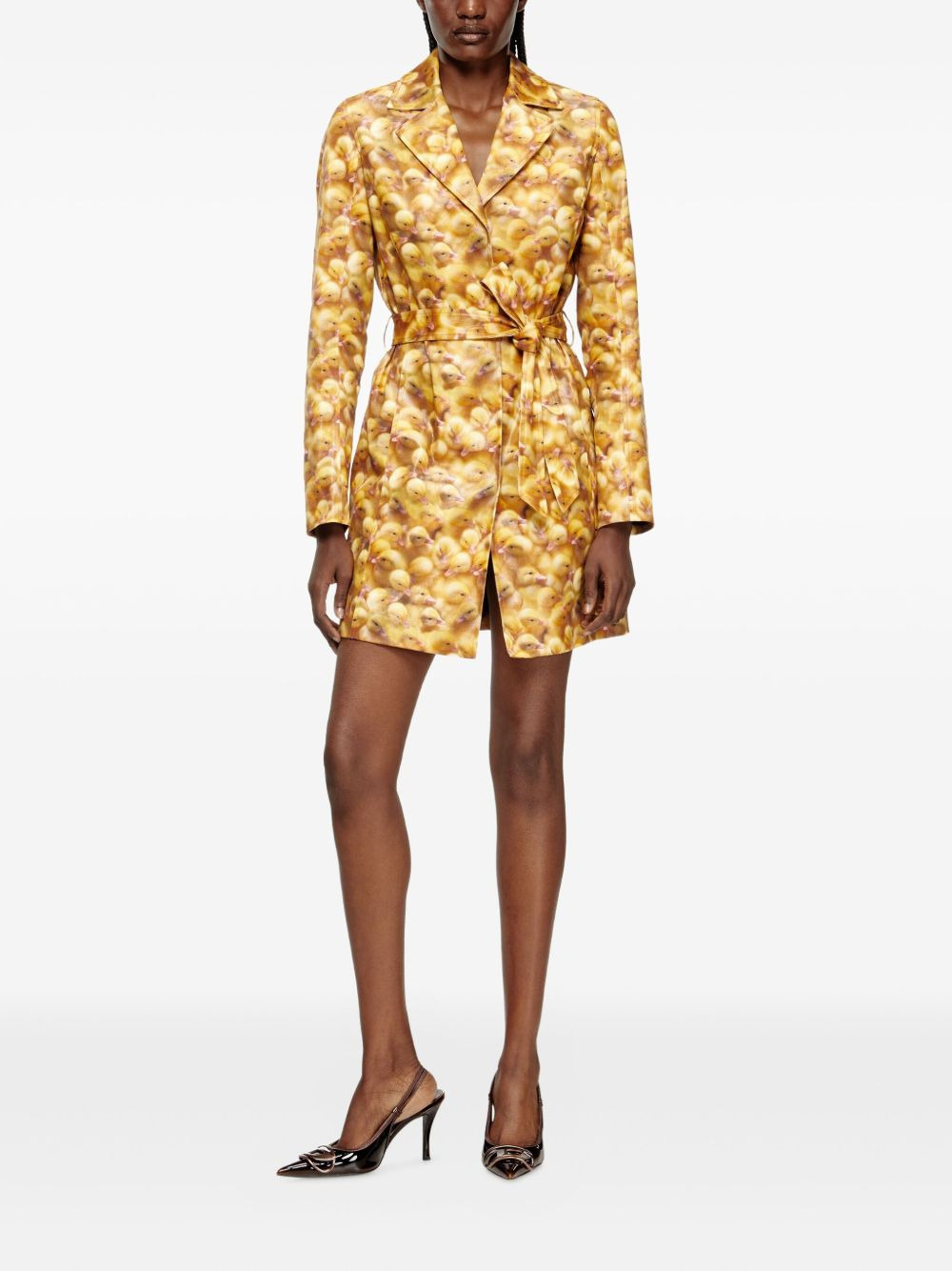 G-Oji duckling-print belted coat - 3