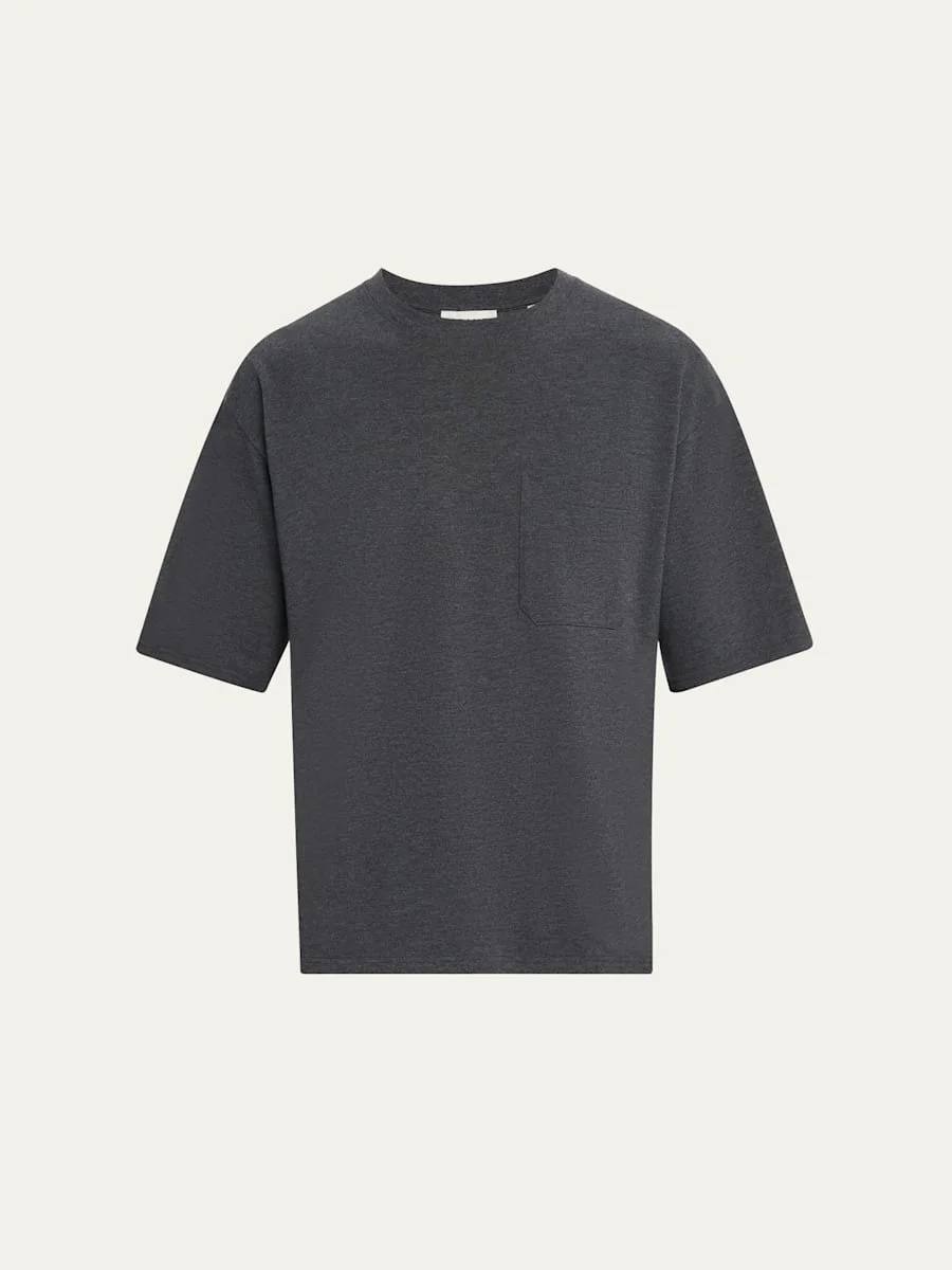 Men's Pique Relaxed-Fit Pocket T-Shirt - 1