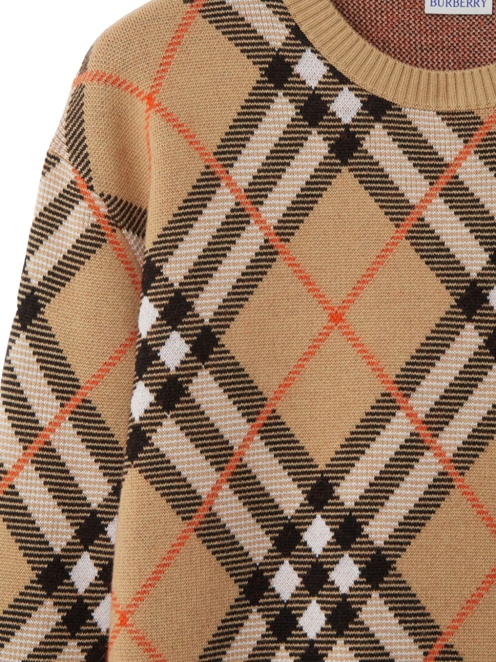 Vintage Check intarsia-knit jumper - 6