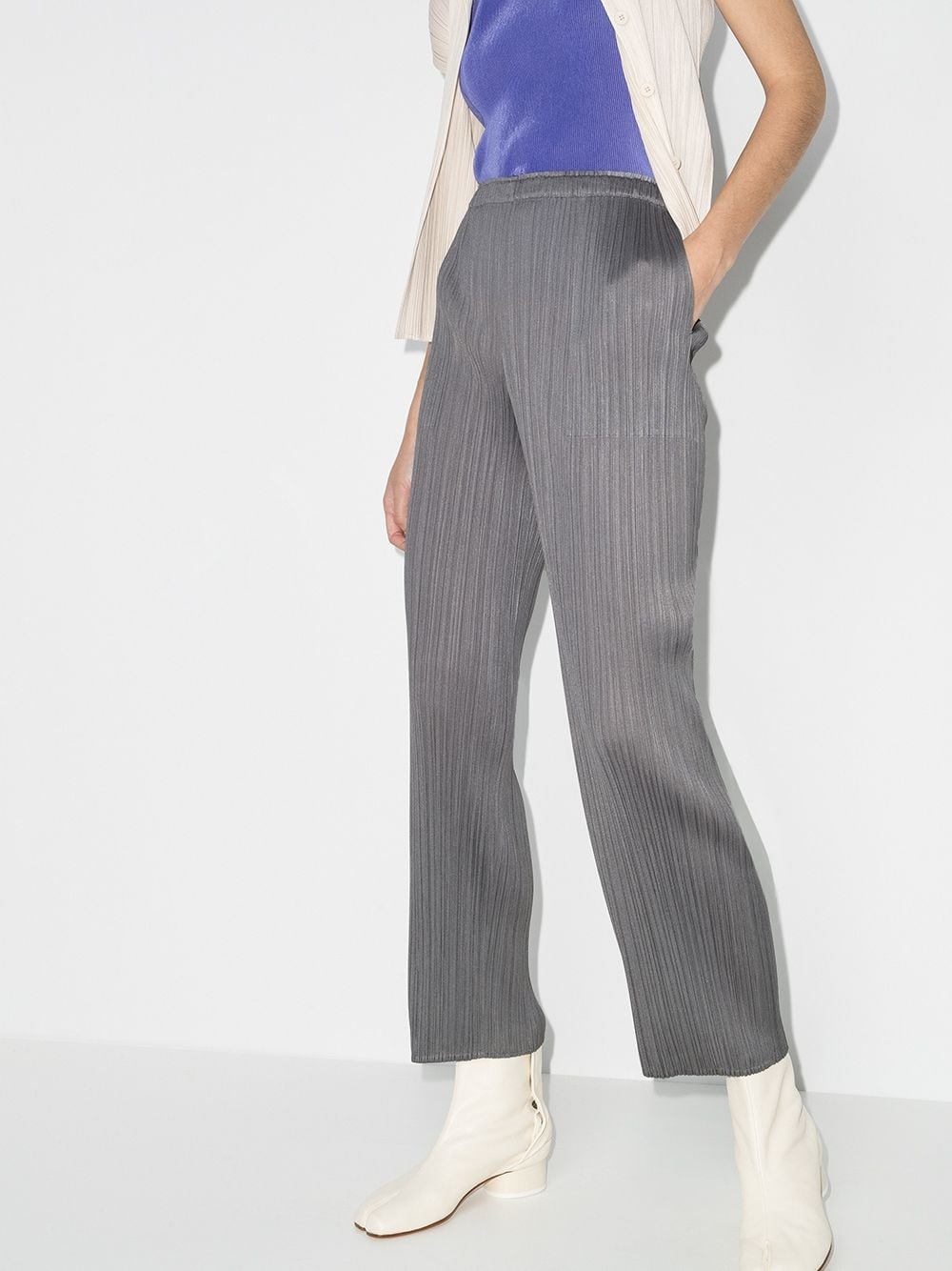 plissé cropped trousers - 2