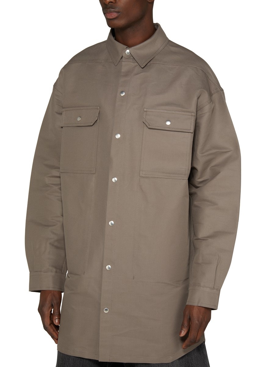 Woven oversized outershirt jacket - 4