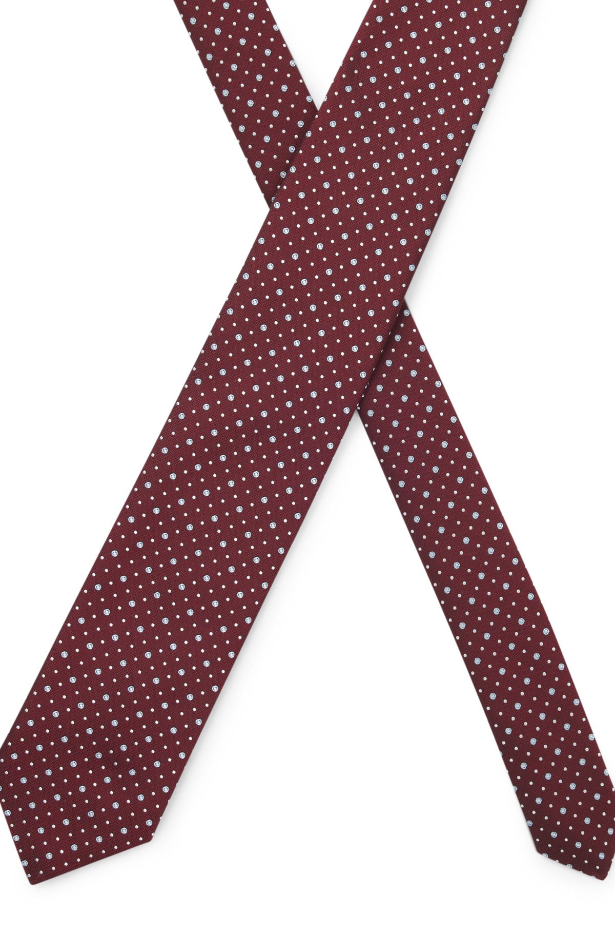 SILK-BLEND TIE WITH DOT MOTIF - 4
