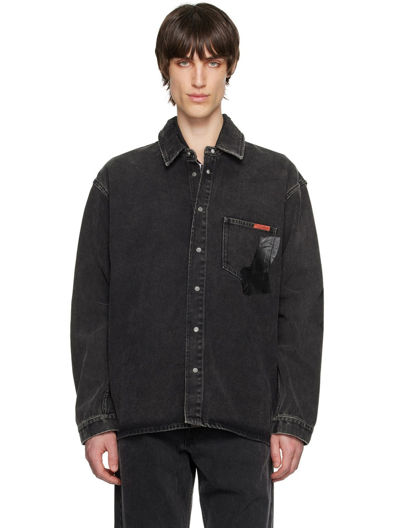 Black Overshirt Denim Jacket 1