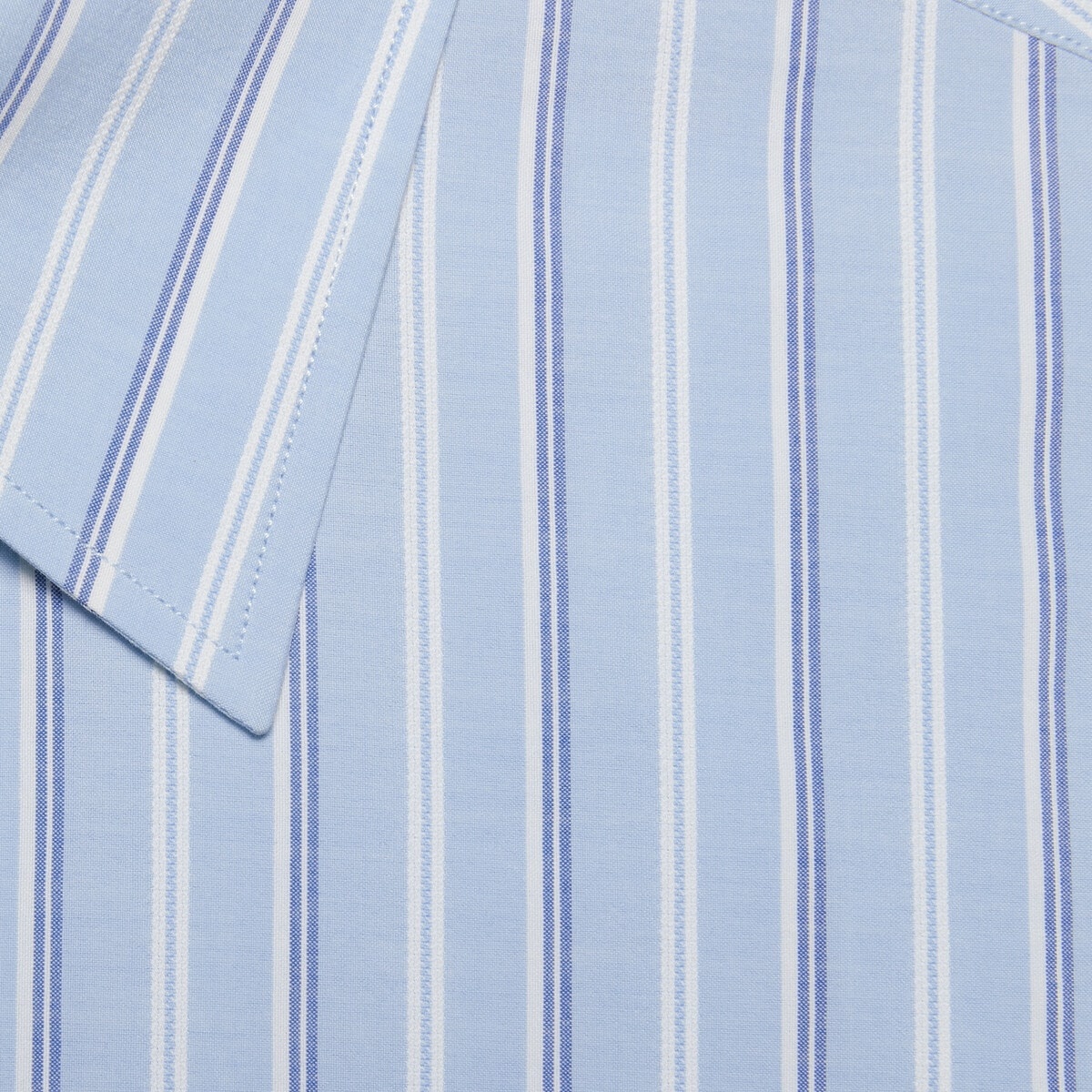 Striped cotton shirt with embroidery - 6