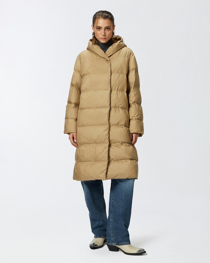 PINKO PADDED TECHNICAL CANVAS PEA COAT WITH BELT outlook