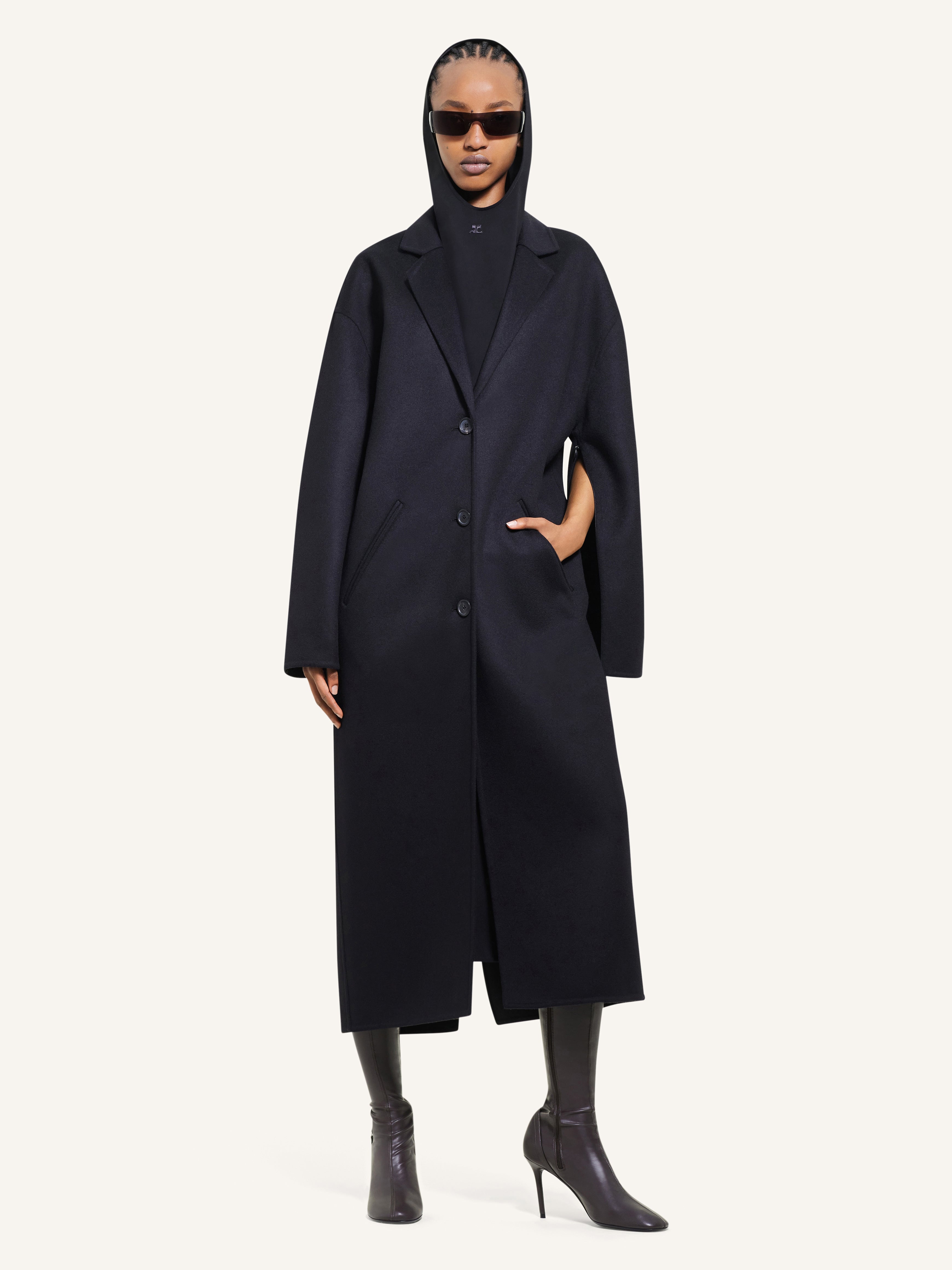 LONG DOUBLE FACE COCOON COAT - 2