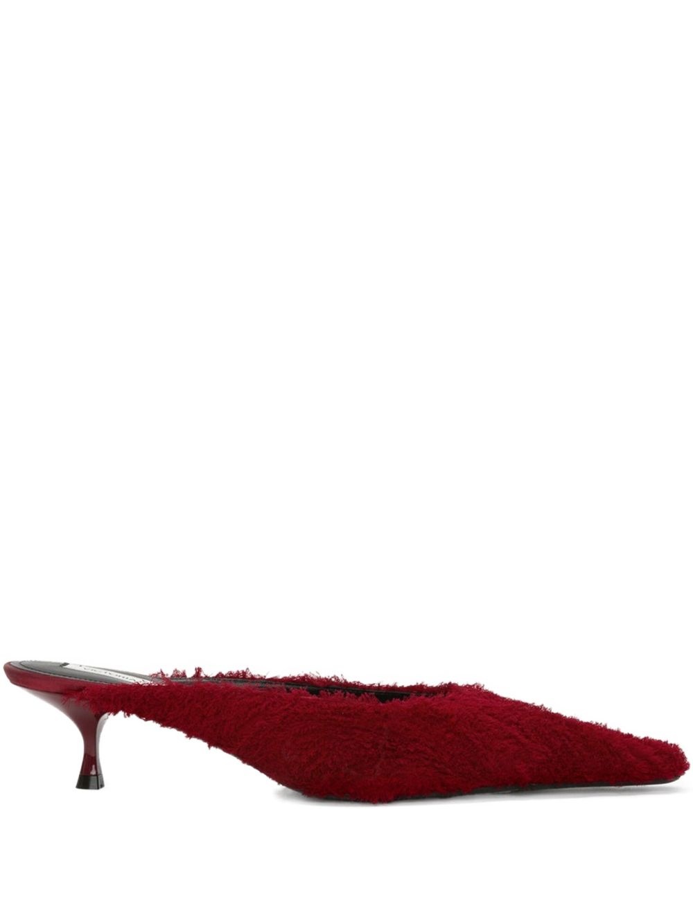 45mm Sloan pointed-toe fringed mules - 1