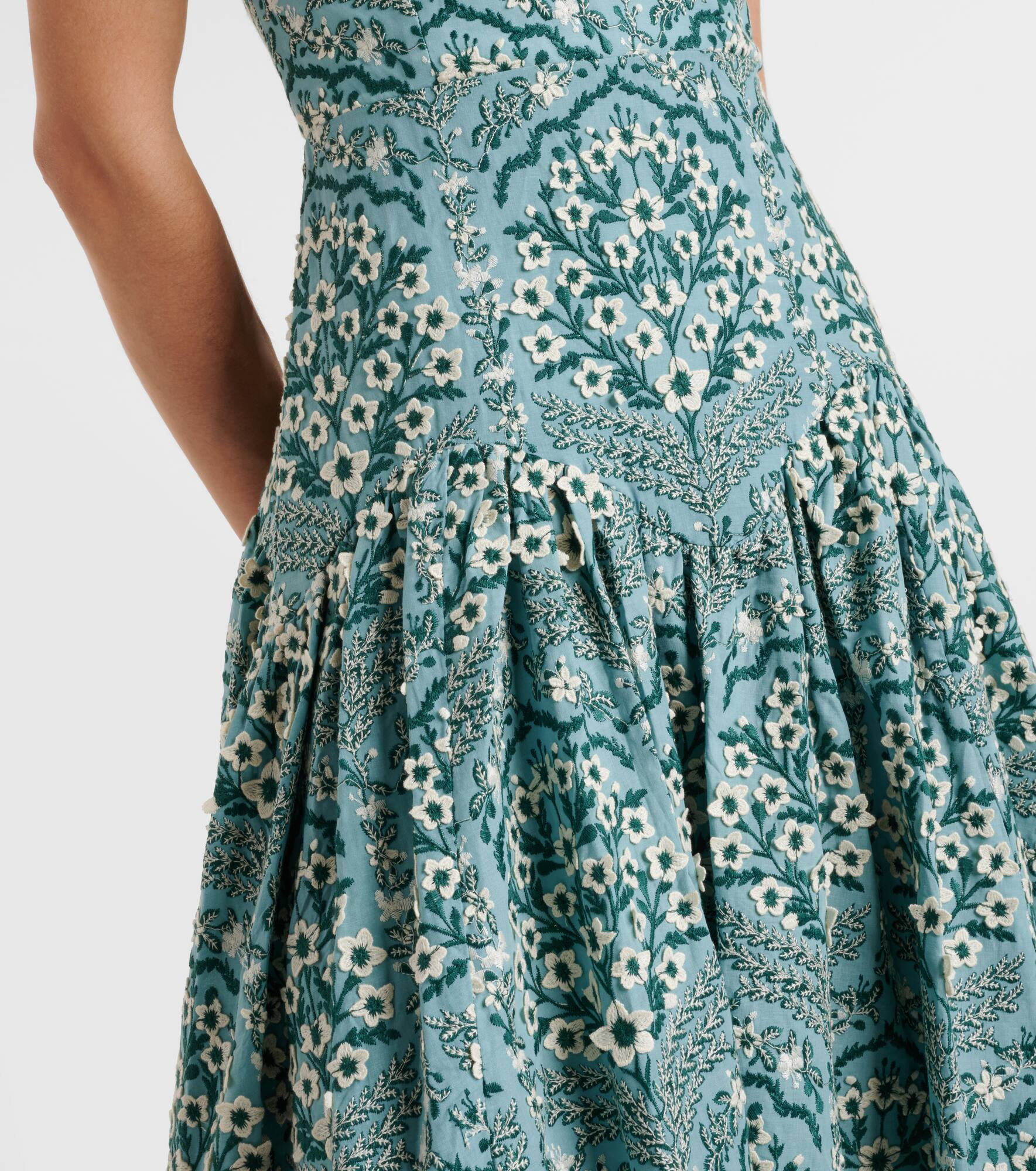 Siembra embroidered cotton midi dress - 5