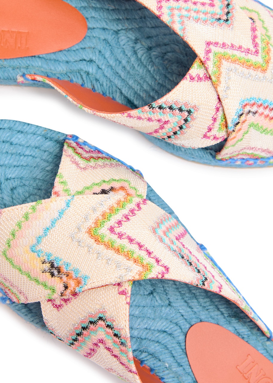 Missoni Harlow Zigzag Lamé Espadrille Sliders - 4