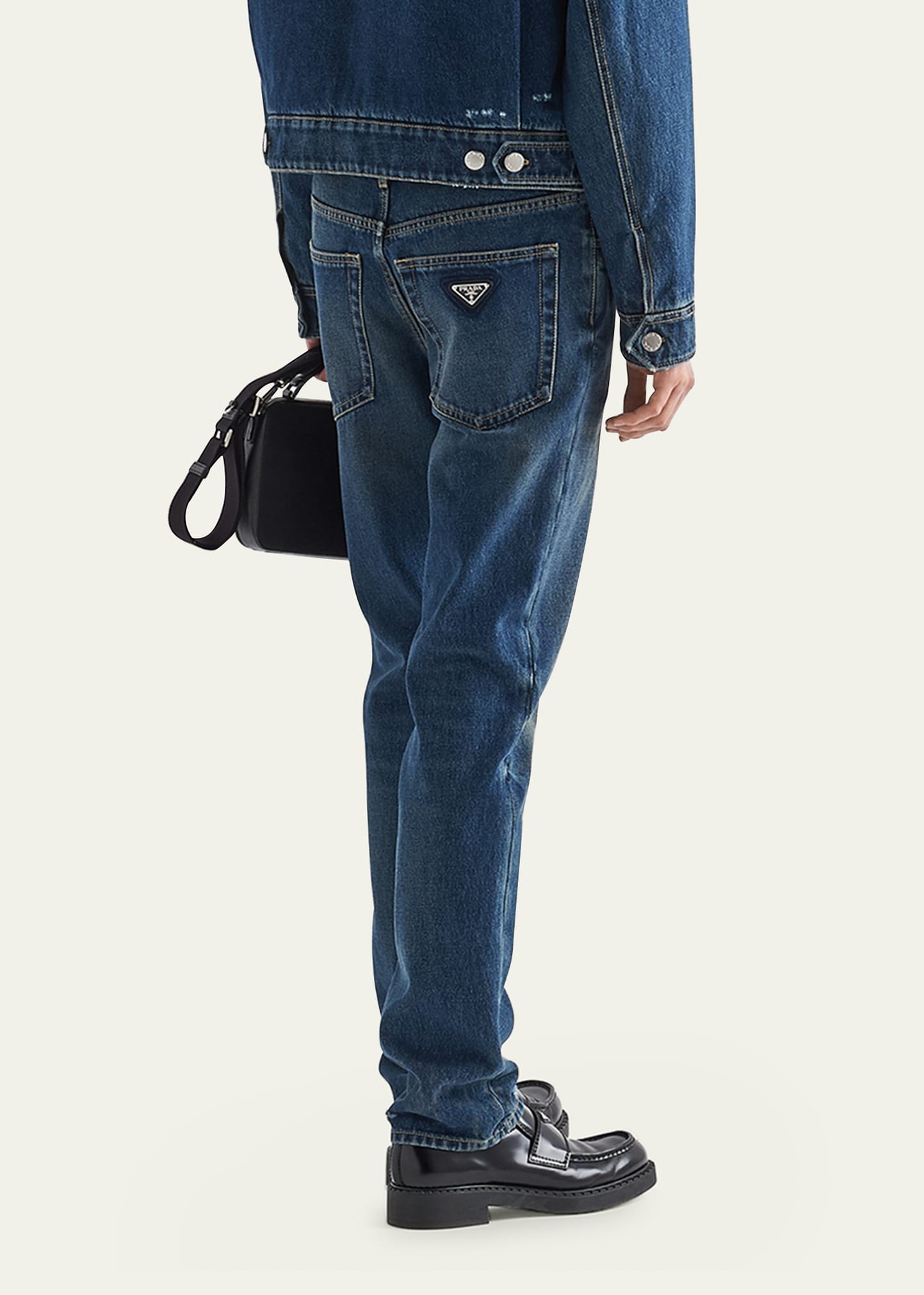 Men's 5-Pocket Vintage Denim Trousers - 3