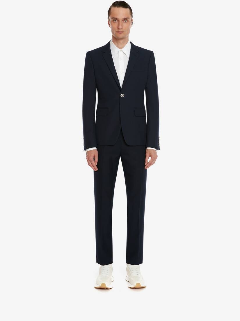 Men's Single-breasted Jacket in Navy - 2