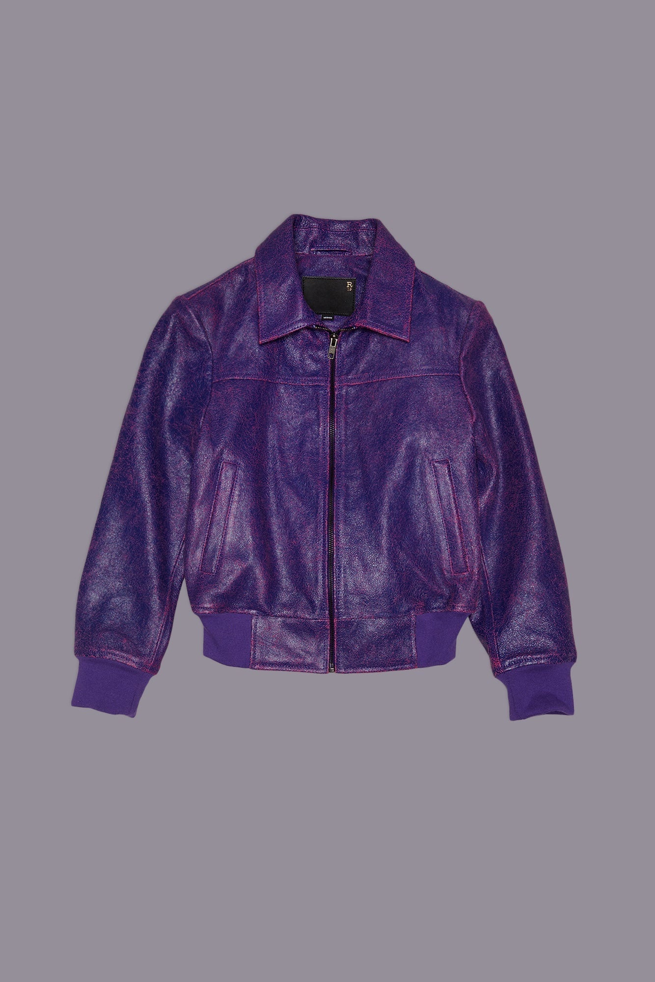 BERLIN LEATHER JACKET - PURPLE / PINK - R13 - 3