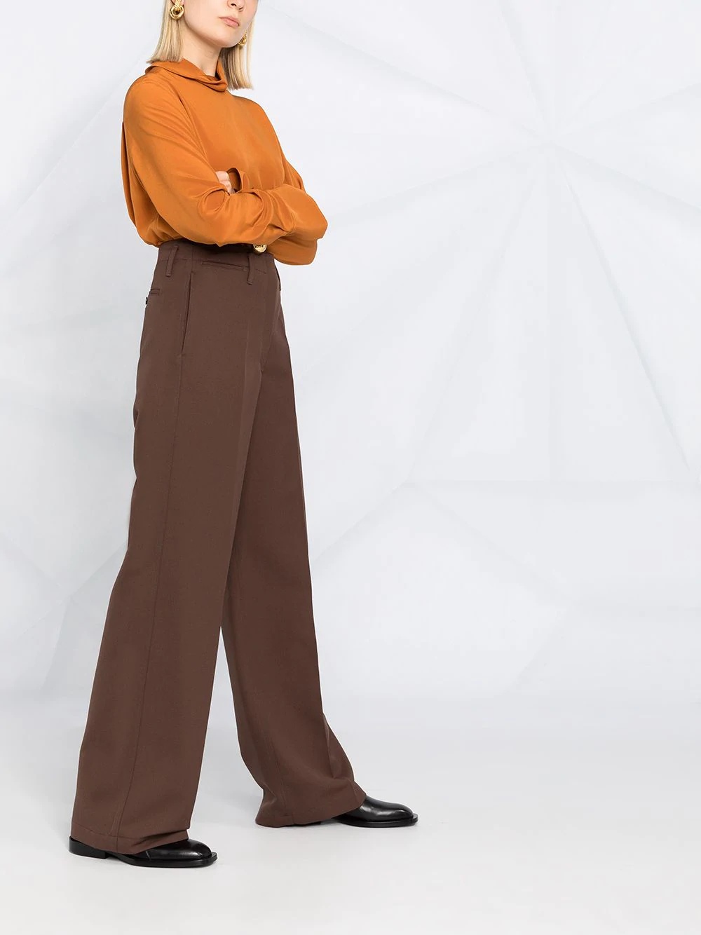 straight twill trousers - 4