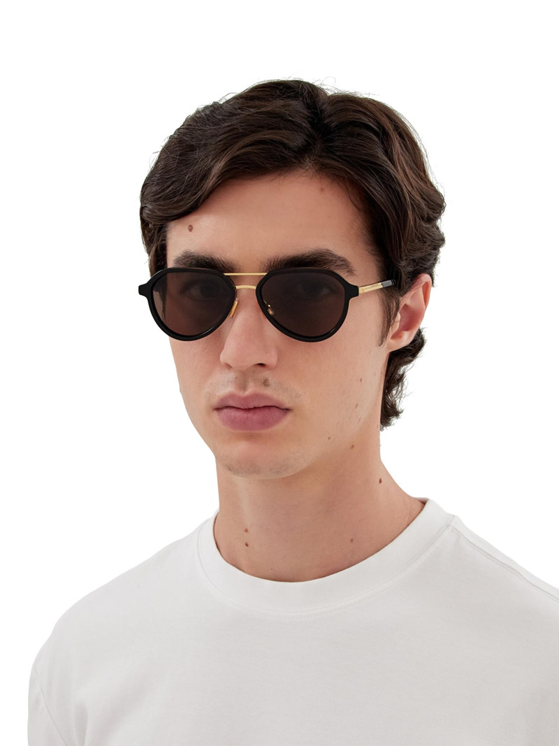 Men's Combi Man 55MM Pilot Sunglasses - Black Yellow 1