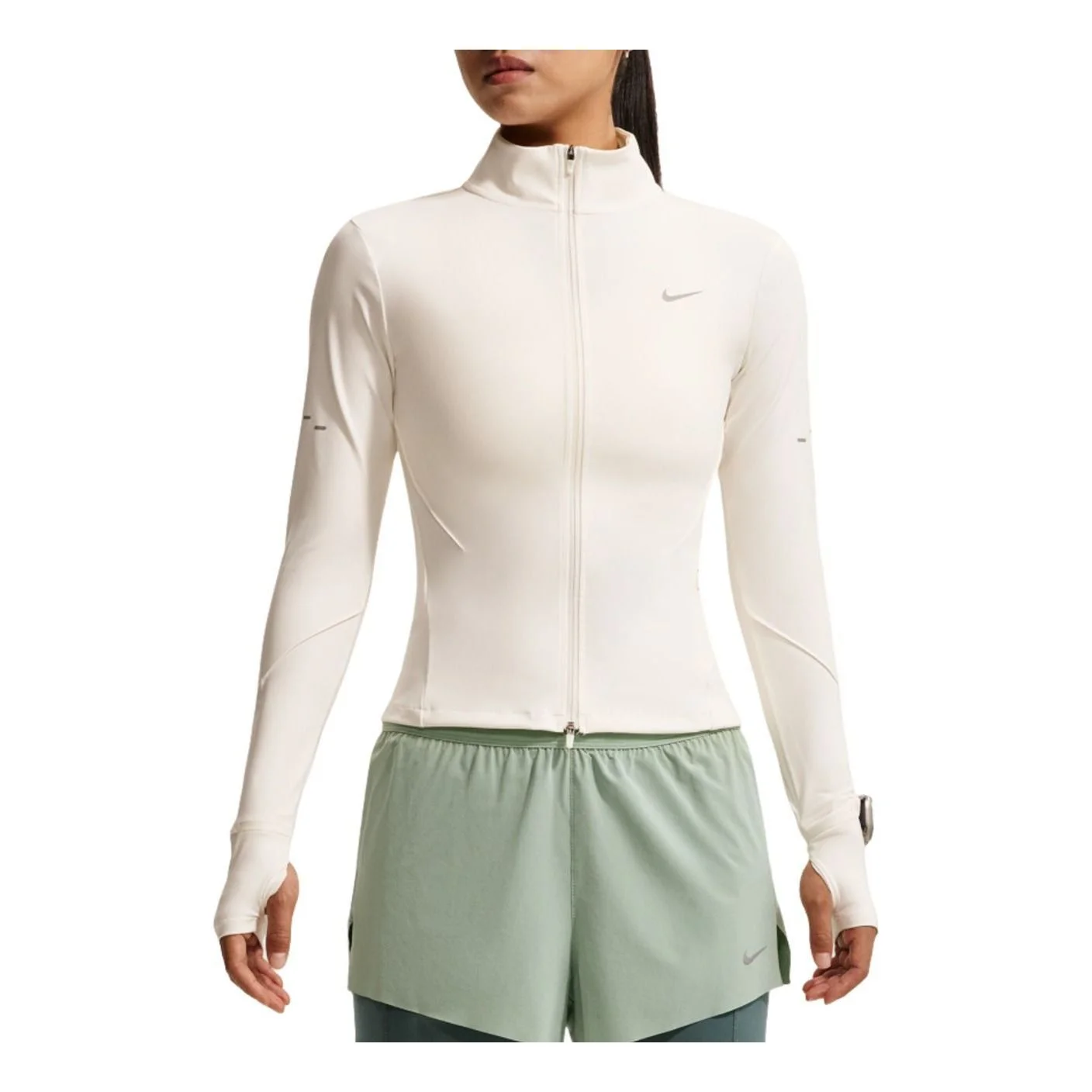(WMNS) Nike Swift Dri-Fit Full Zip Jacket Asia Sizing 'Light Bone Sail' IM7537-133 - 1