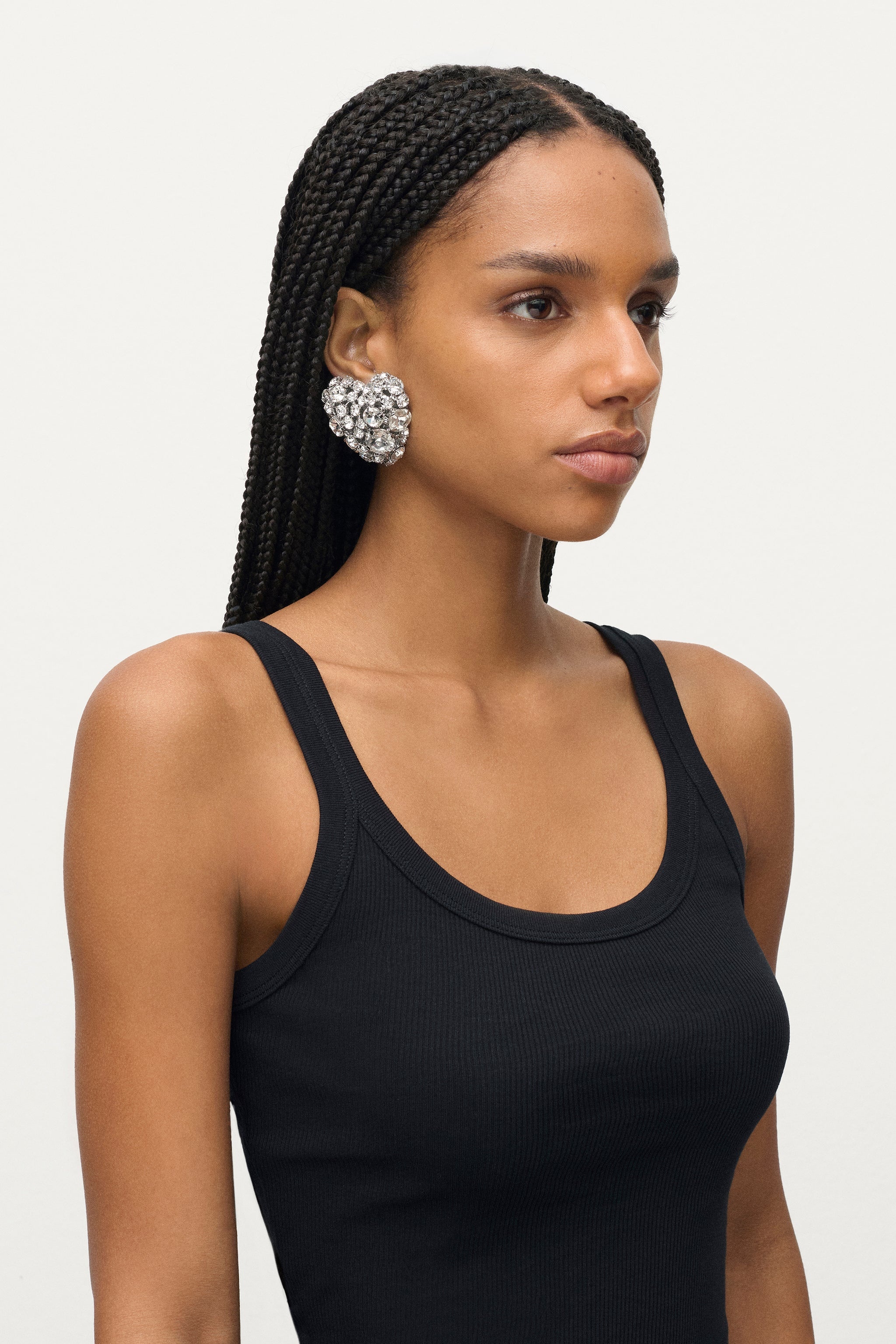 CRYSTAL CLUSTER HEART EARRINGS - 3