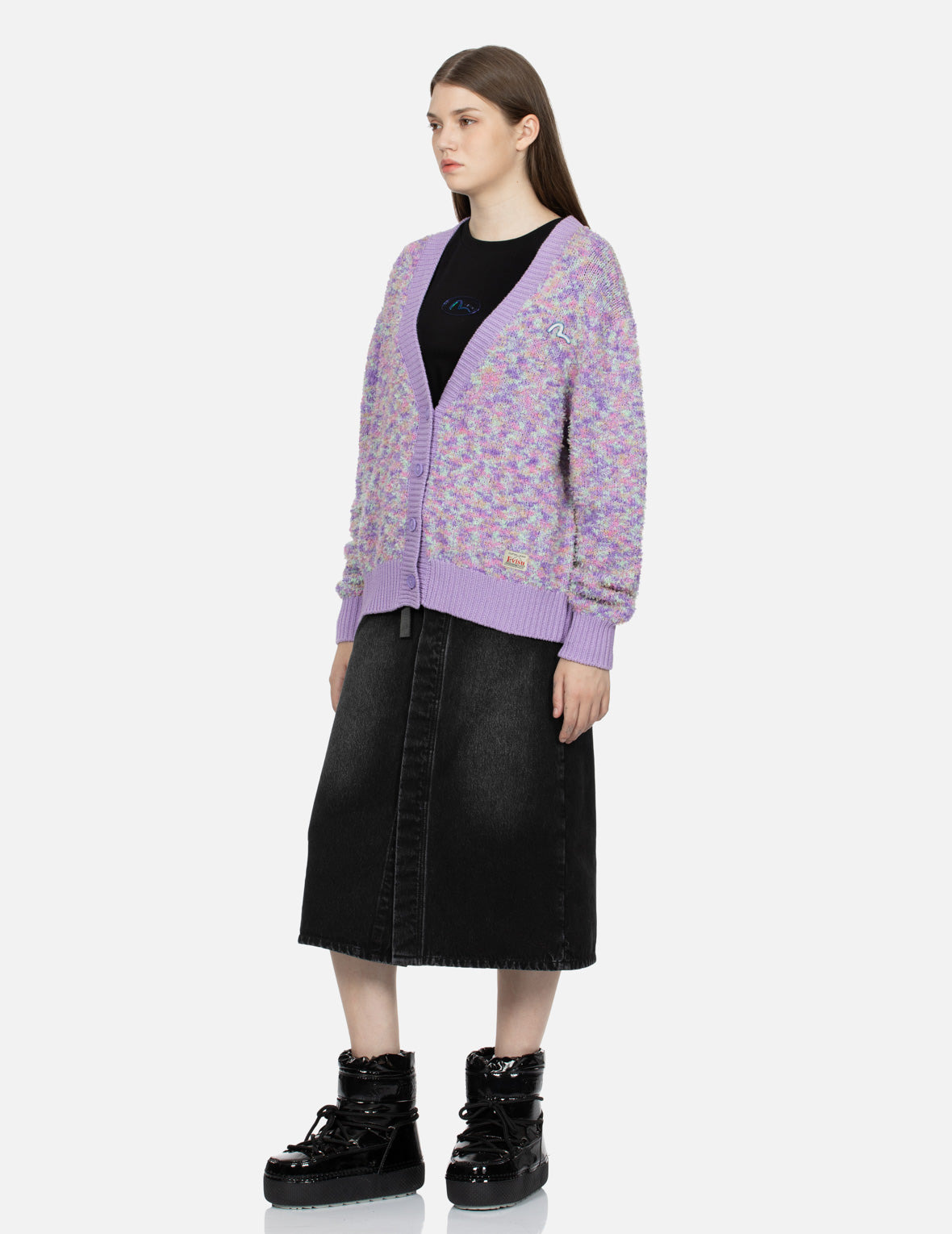 SEAGULL EMBROIDERY MULTI-COLOR CROPPED CARDIGAN - 3