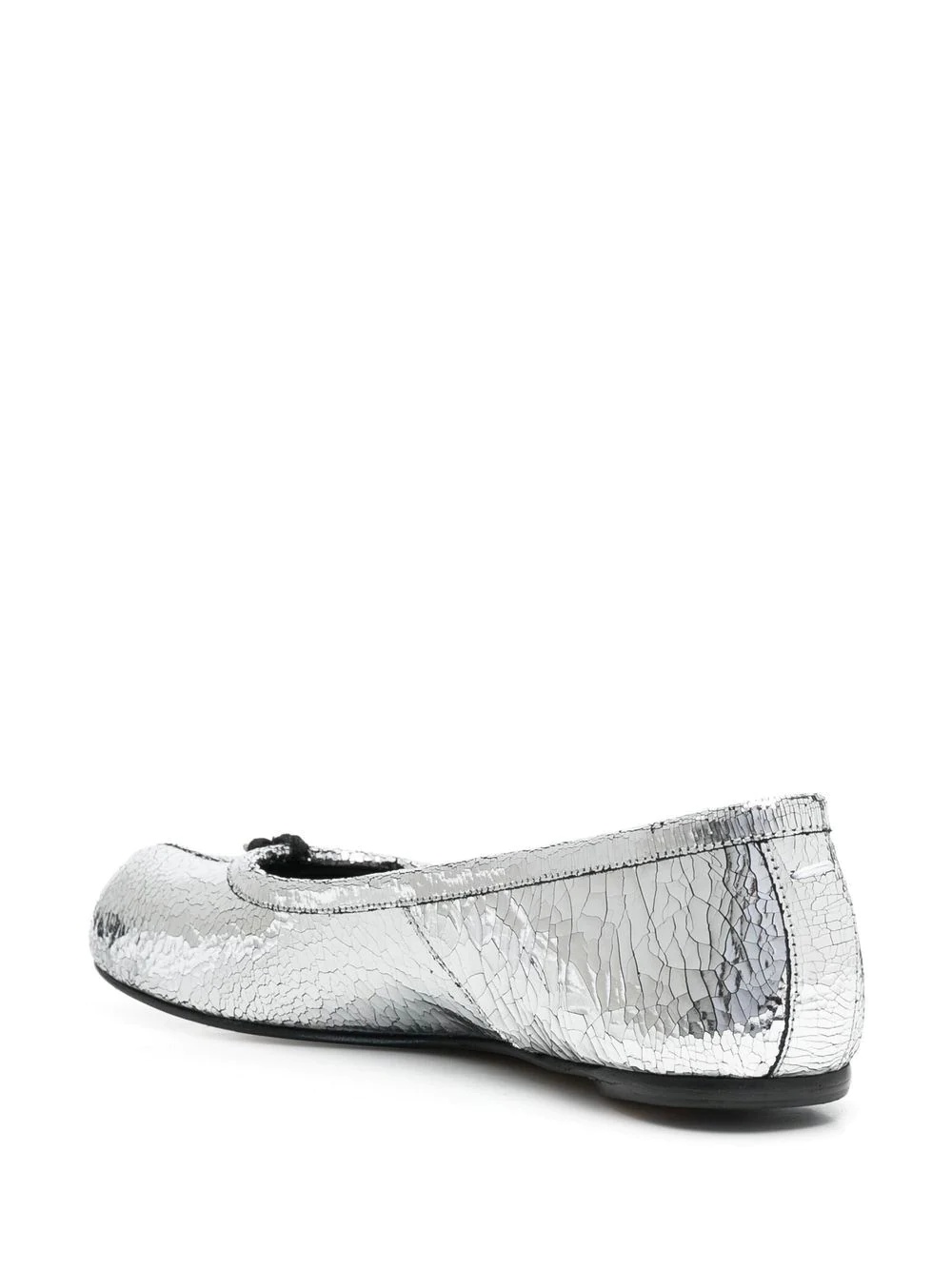 metallic-finish Tabi ballerina shoes - 3