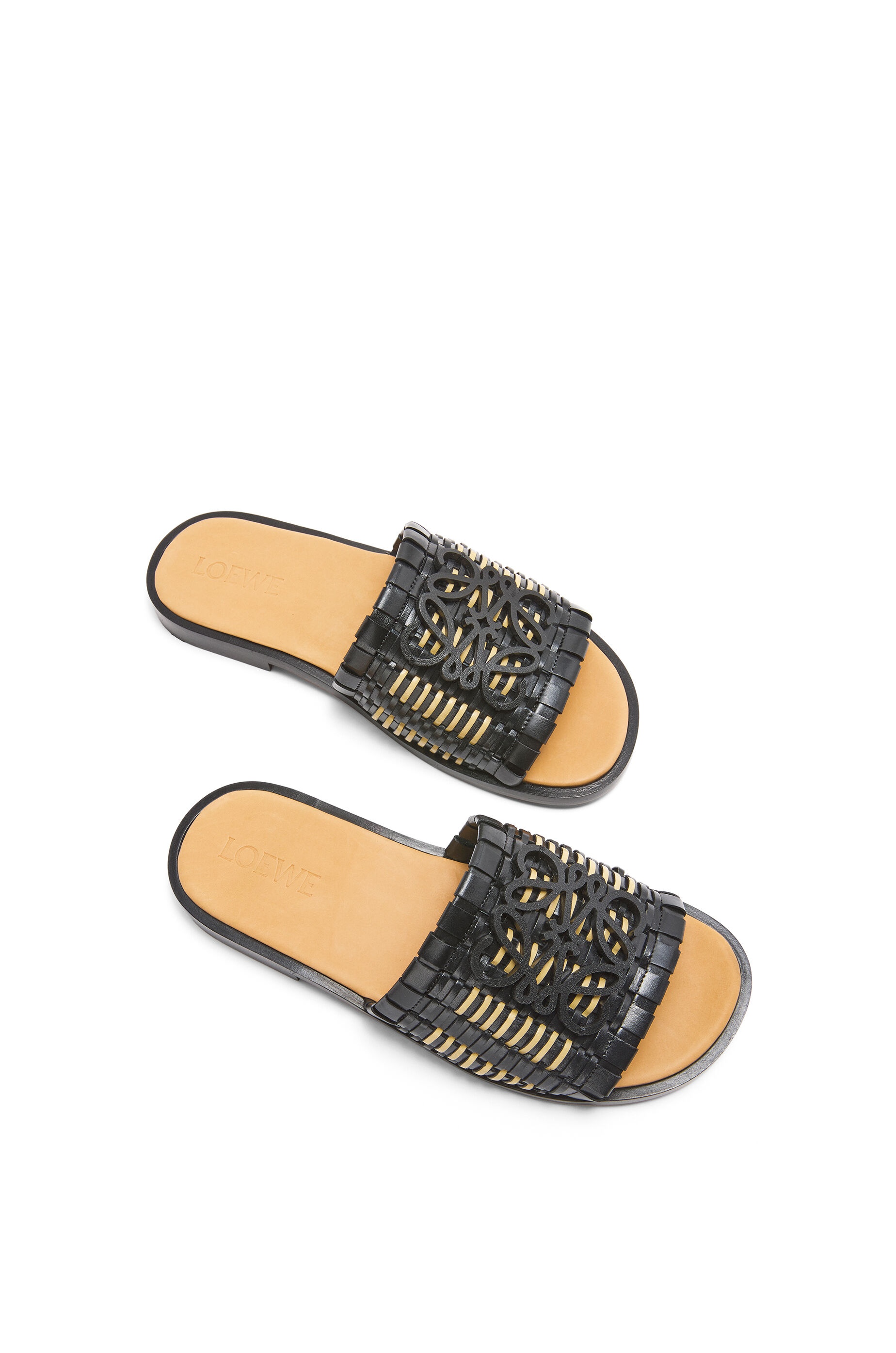 Anagram woven slide in calfskin - 3