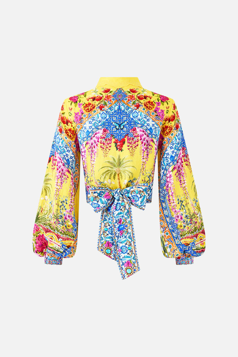 CAMILLA CROPPED WRAP SHIRT outlook