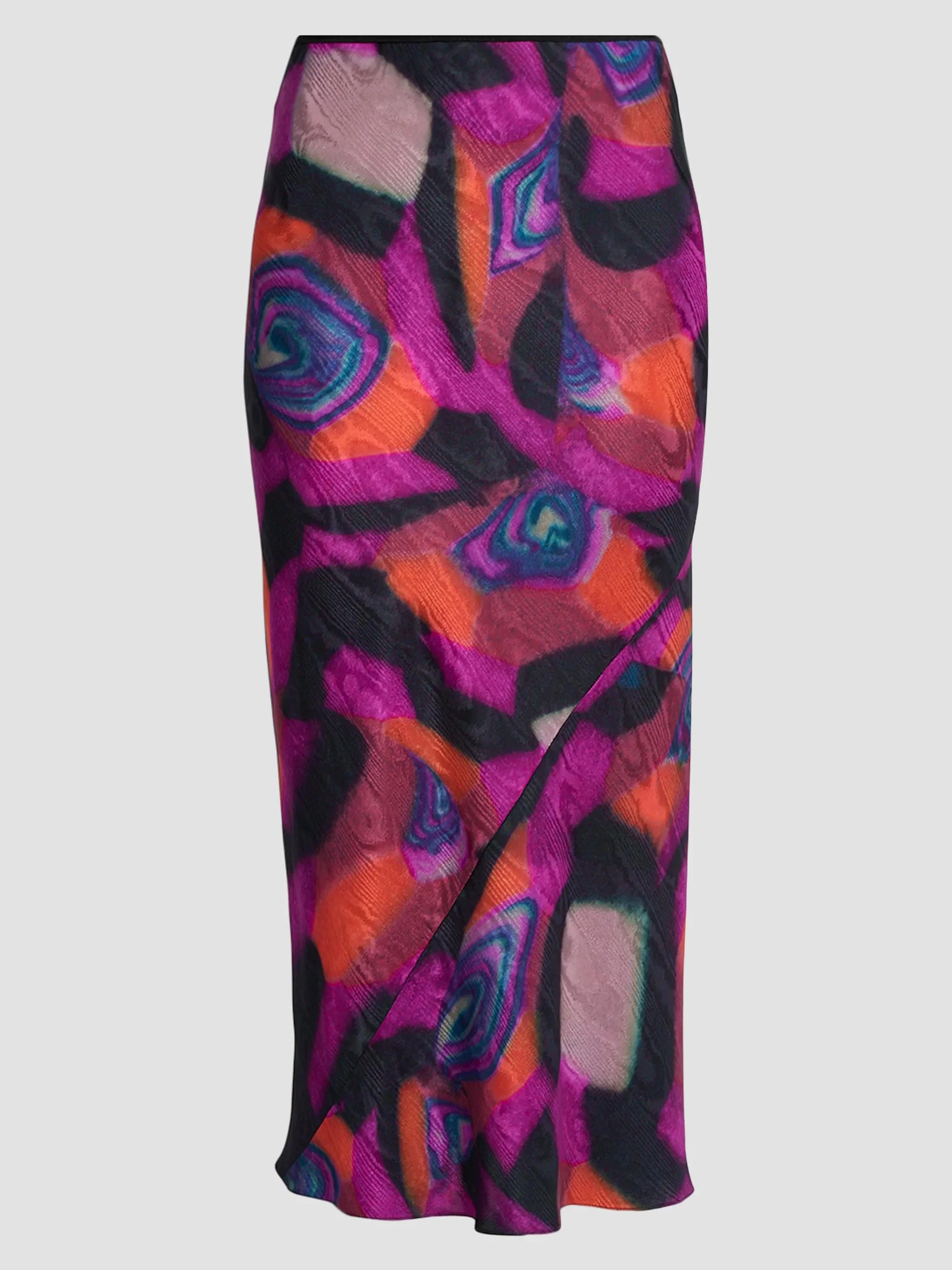 Women's Sati Abstract Midi Skirt - Fuchsia - 1