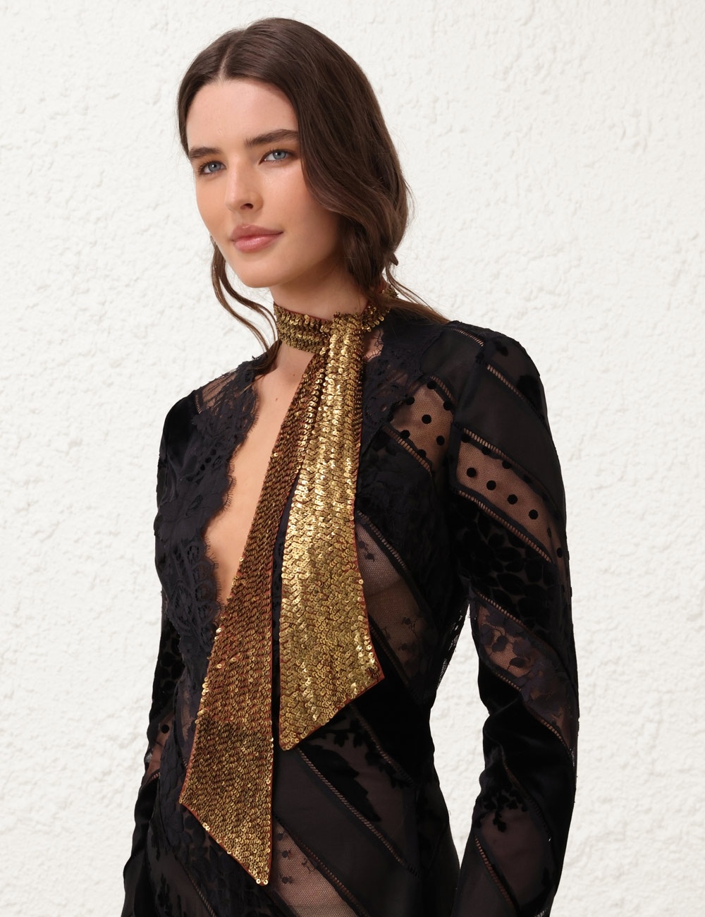 SEQUIN NECK SCARF - 4
