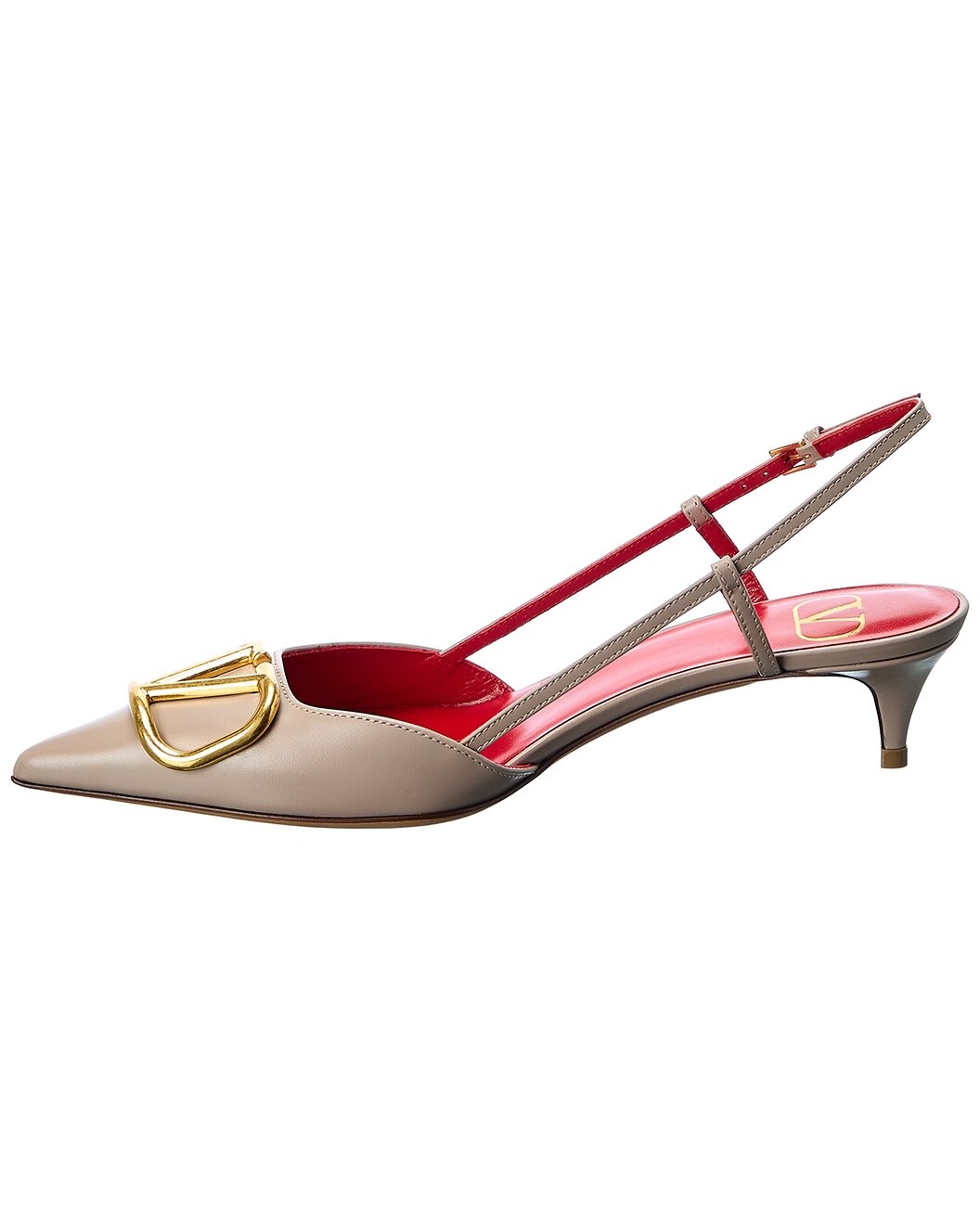 Valentino VLogo 40 Leather Slingback Pump - 2