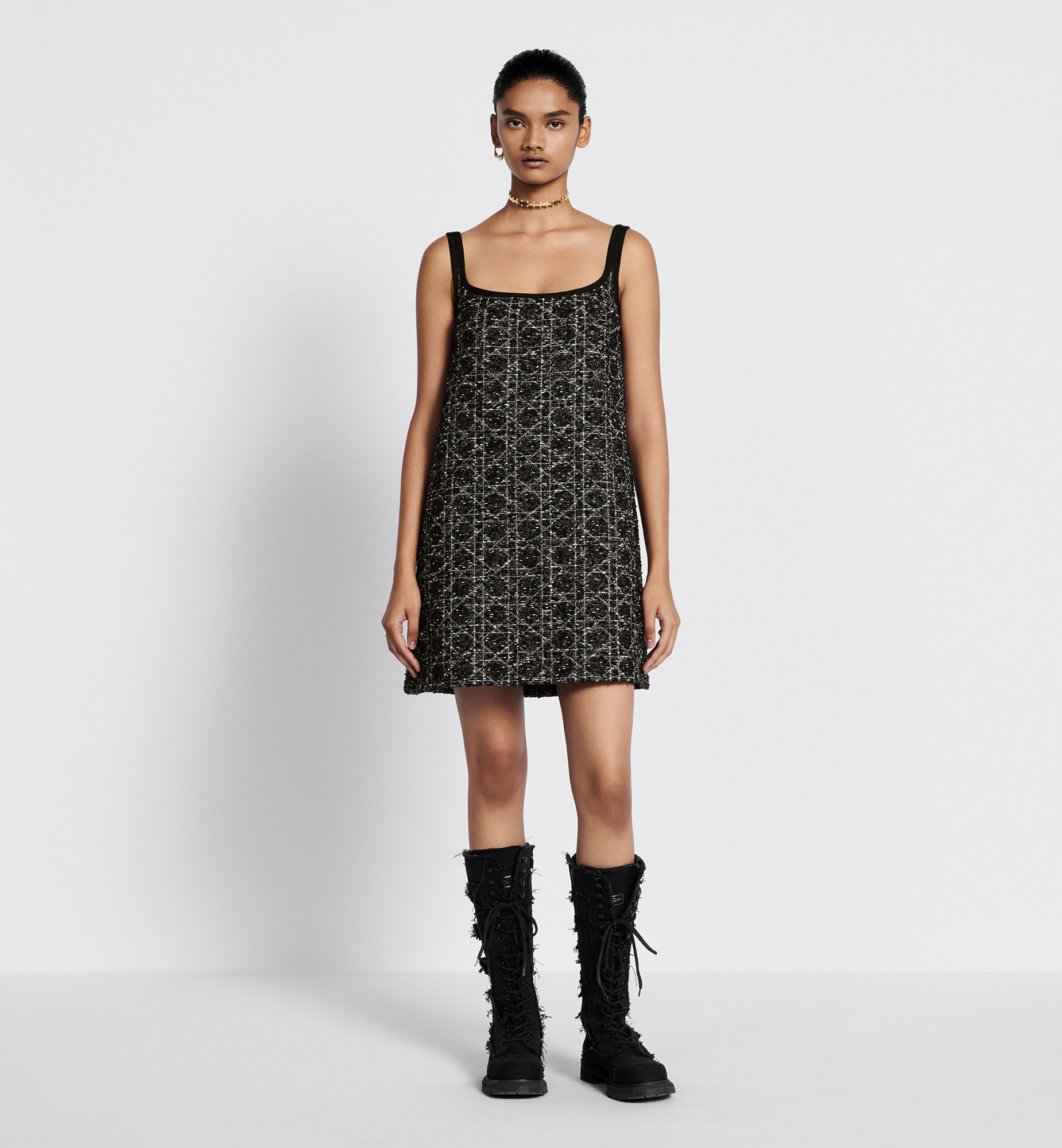 Macrocannage Short Dress - 2