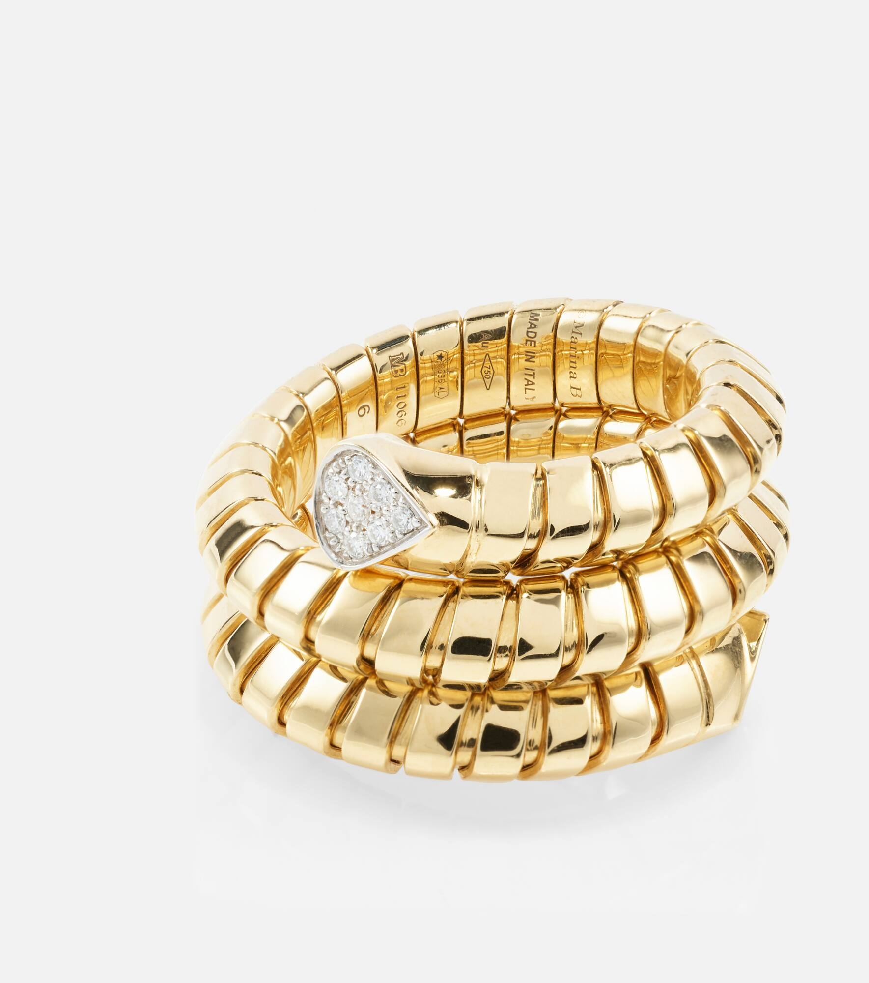 Trisola 18kt gold ring with diamonds - 4