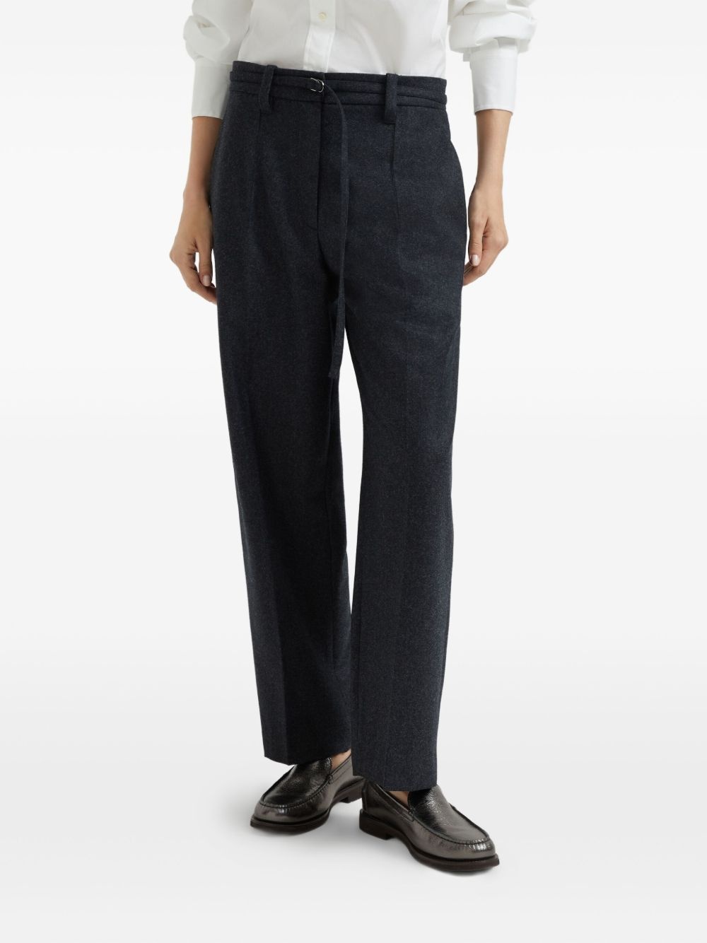 wool belted-trousers - 2