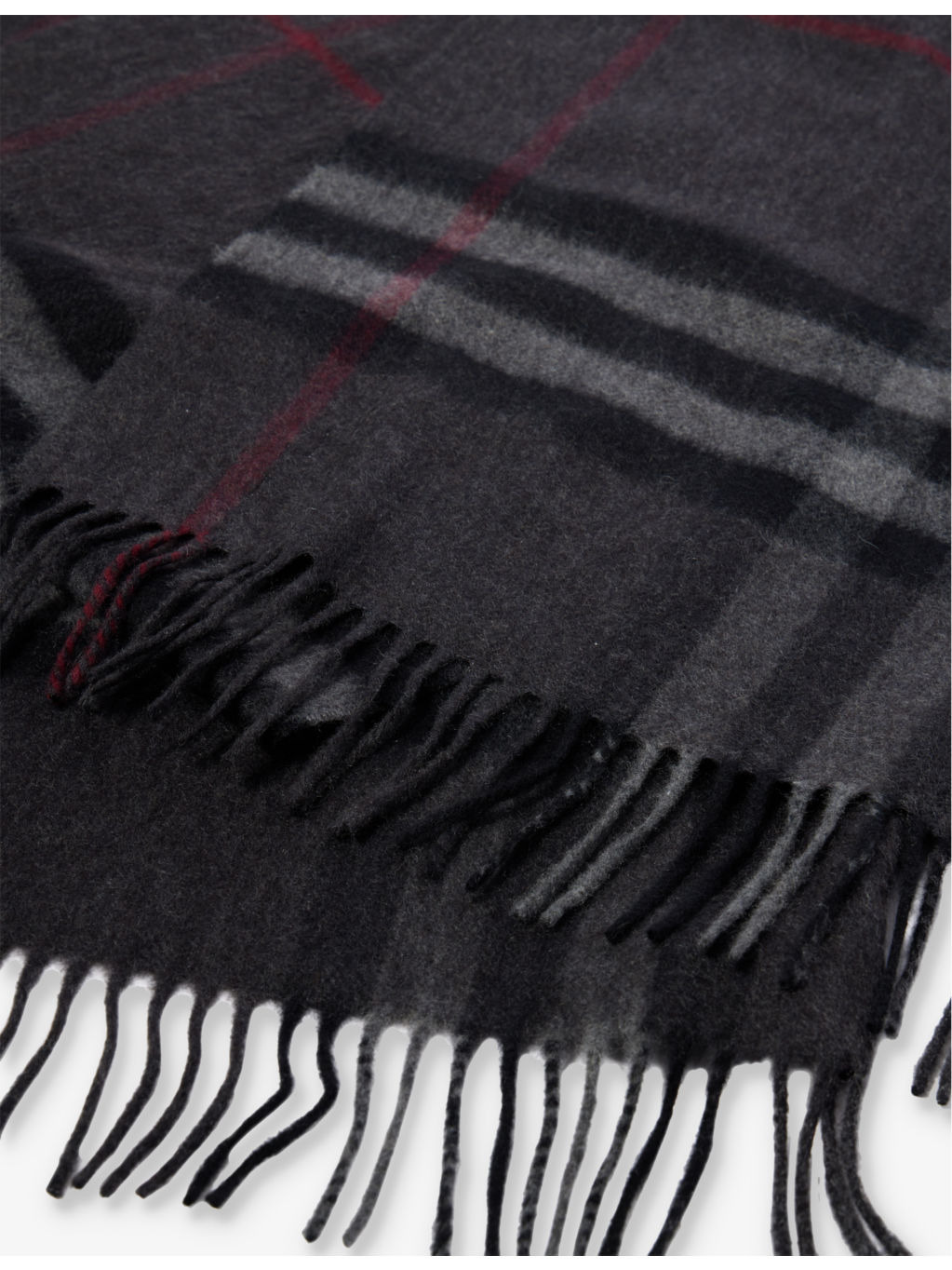 Giant Check tassel-trim cashmere scarf - 3