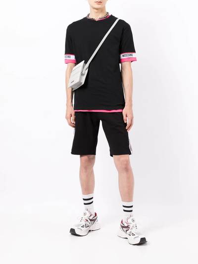 Moschino logo-tape cotton track shorts outlook