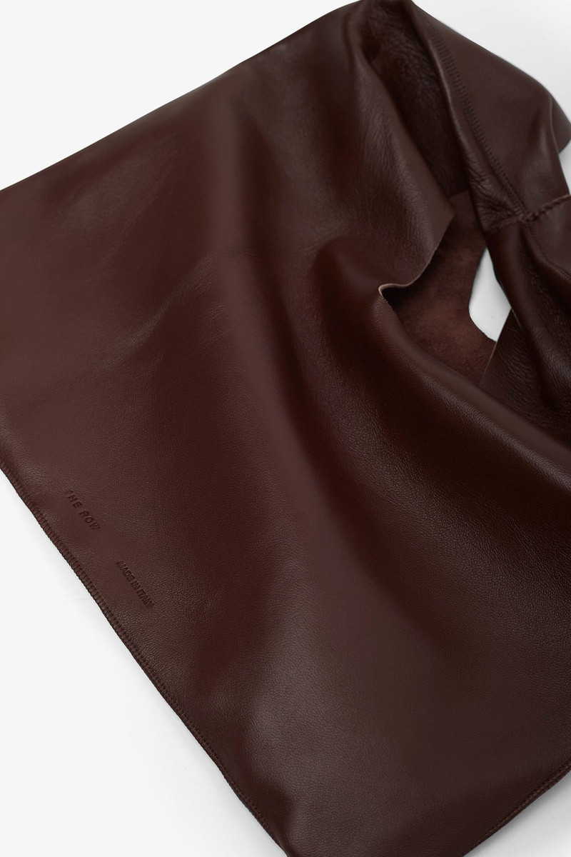 The Row Bindle small brown leather bag outlook