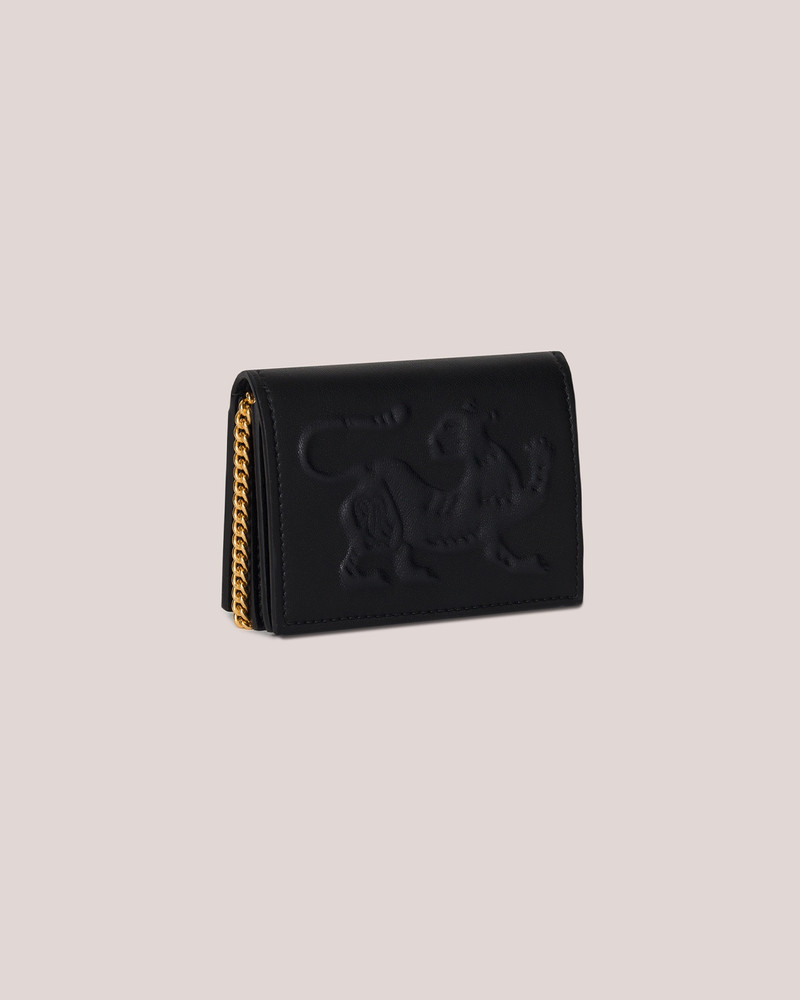 Nanushka KINGSLEY CHAIN - Vegan leather chain wallet - Black outlook
