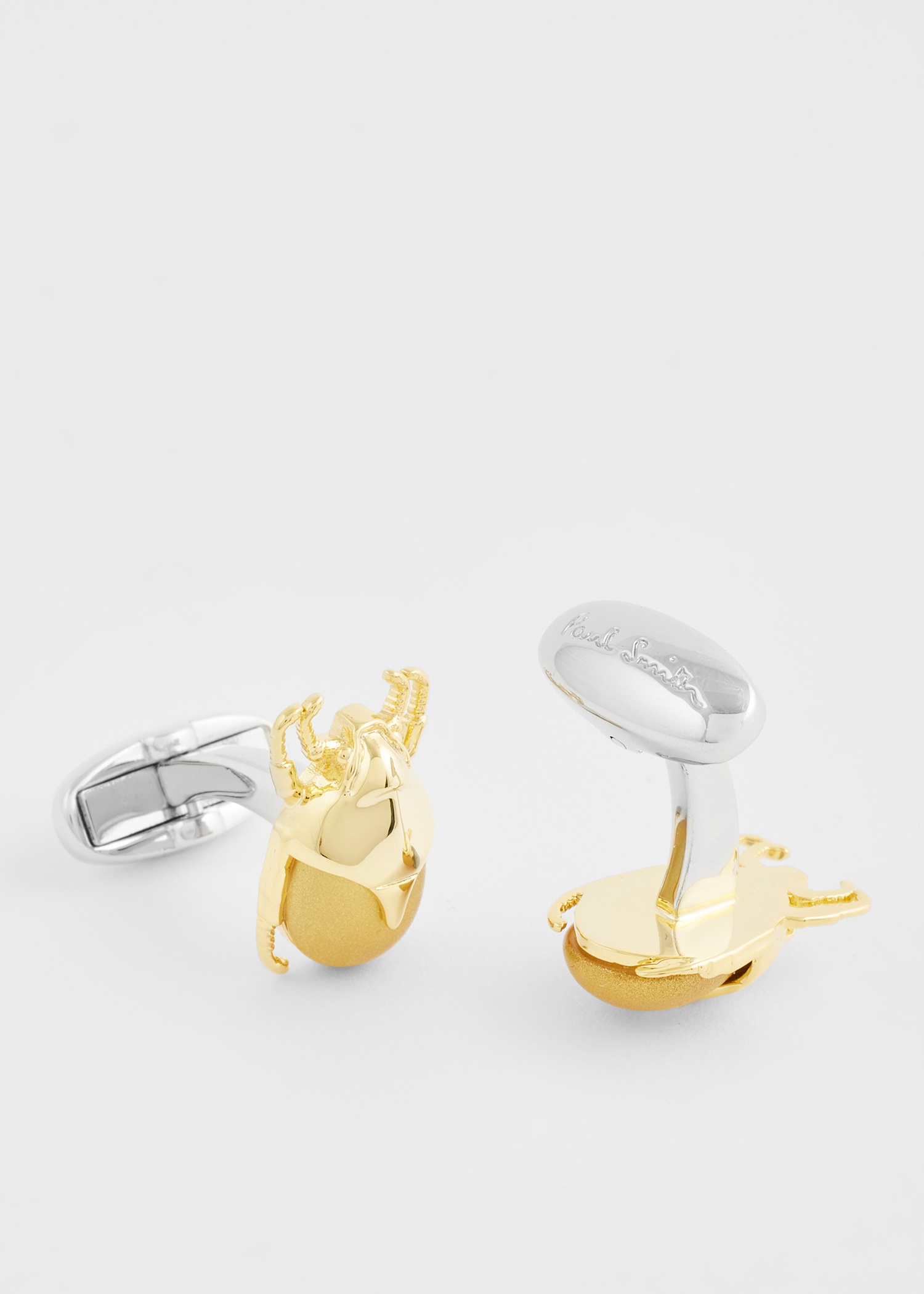 Gold-Toned 'Beetle' Cufflinks - 2