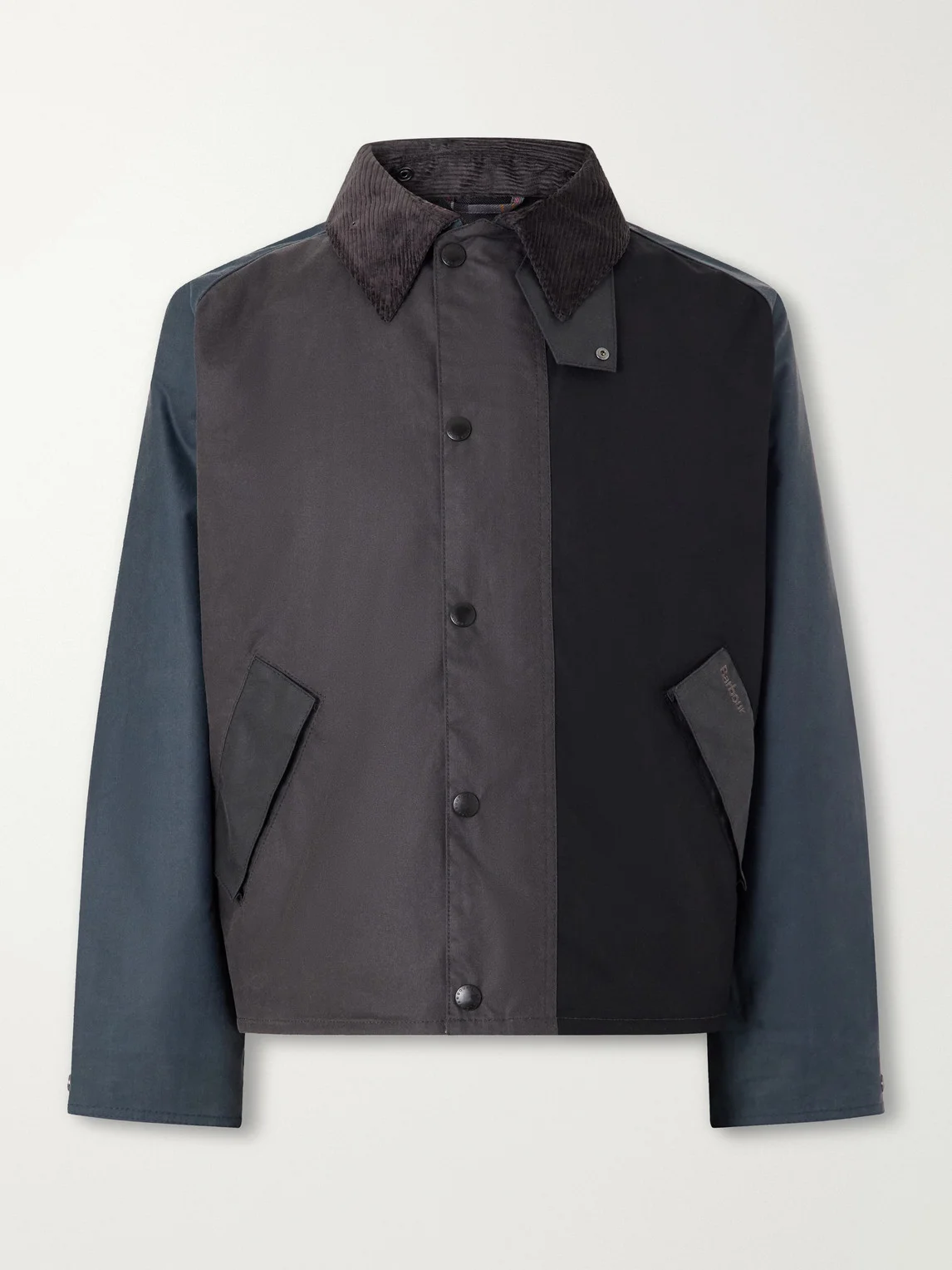 Bedale Corduroy-Trimmed Waxed Cotton Jacket - 1