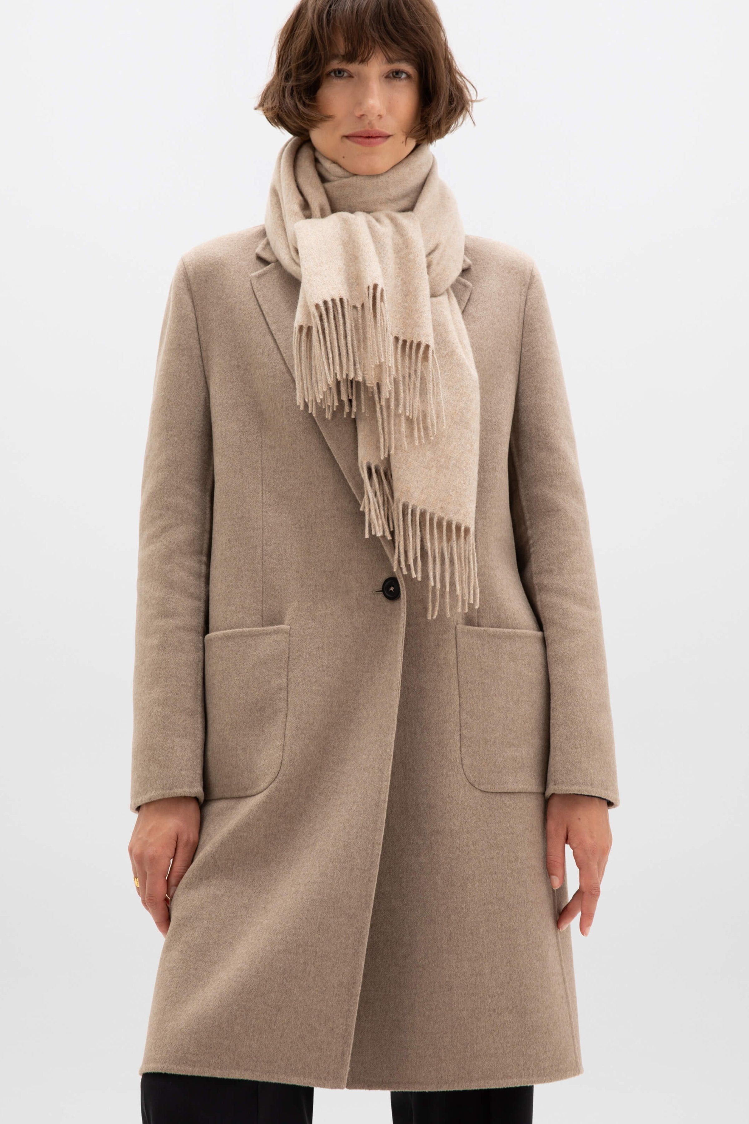Classic Brown Cashmere Coat - 5
